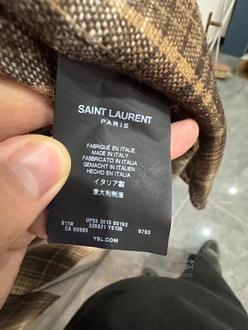 Saint Laurent Paris Saint Laurent Paris Wool Shirt Size US XL / EU 56 / 4 - 4 Thumbnail