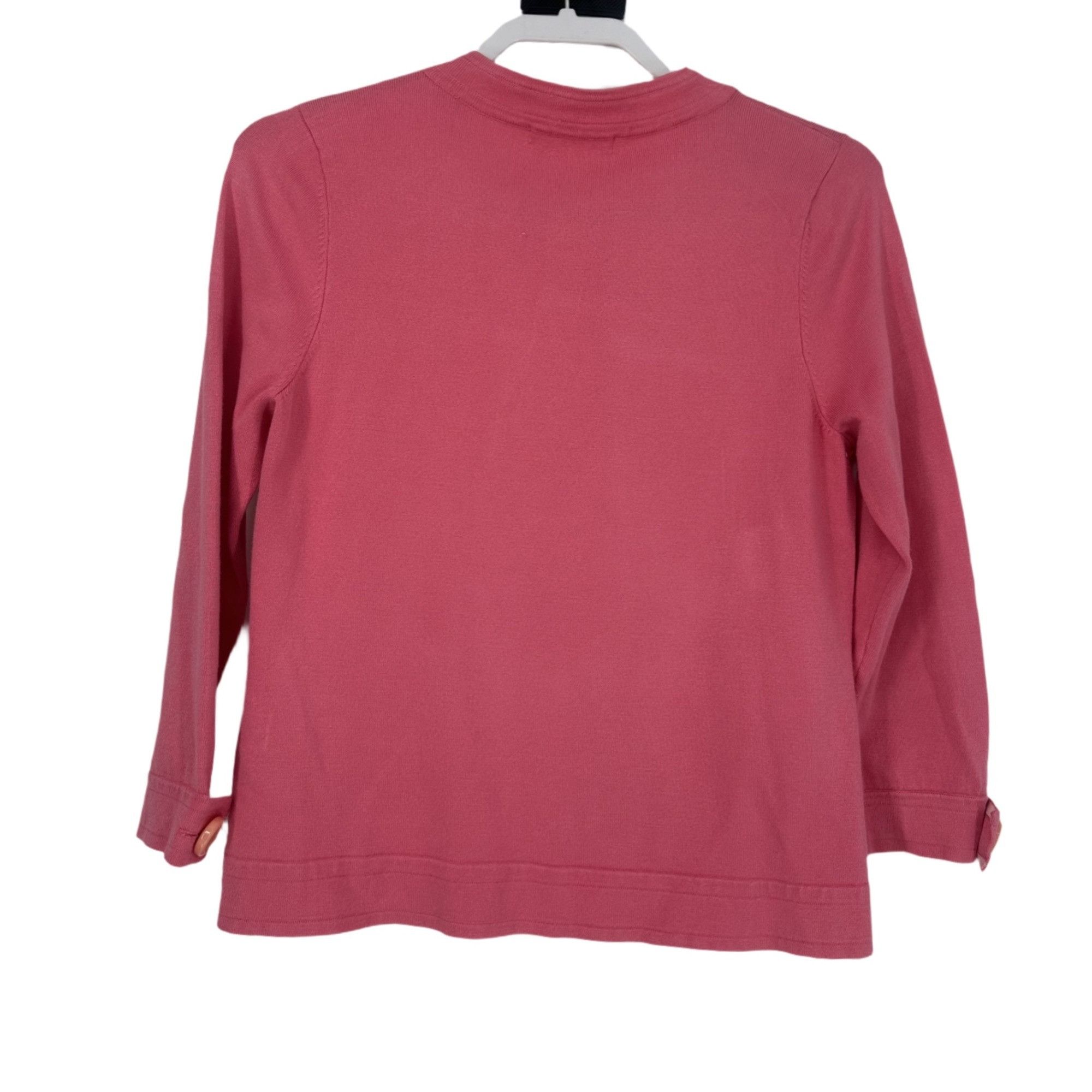 Other Sigrid Olsen Dusty Rose Button-Front Crewneck Cardigan Size Size M / US 6-8 / IT 42-44 - 3 Thumbnail