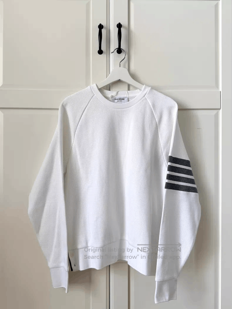 Thom Browne Thom Browne Waffle Crewneck Sweater Size US L / EU 52-54 / 3 - 2 Thumbnail