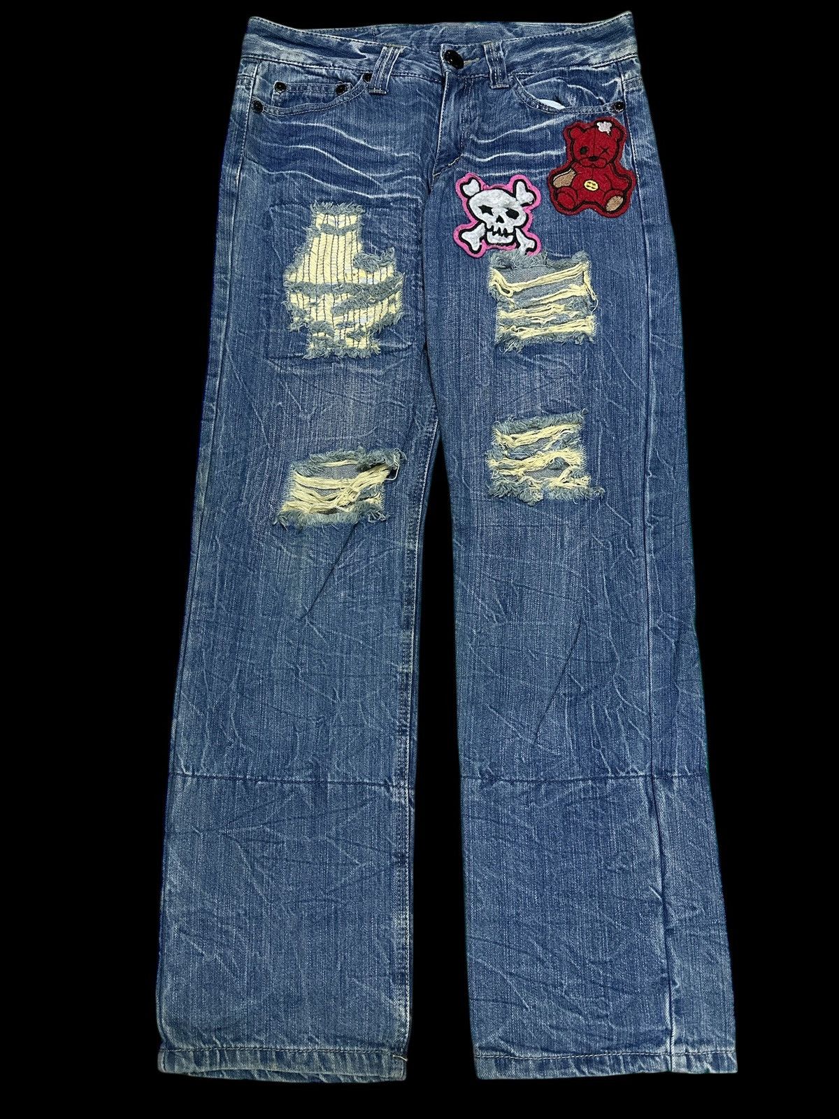 Japanese Brand Distress Denim Style 💥 Back & Forth Style Denim Distress💥 Size US 32 / EU 48 - 1 Thumbnail