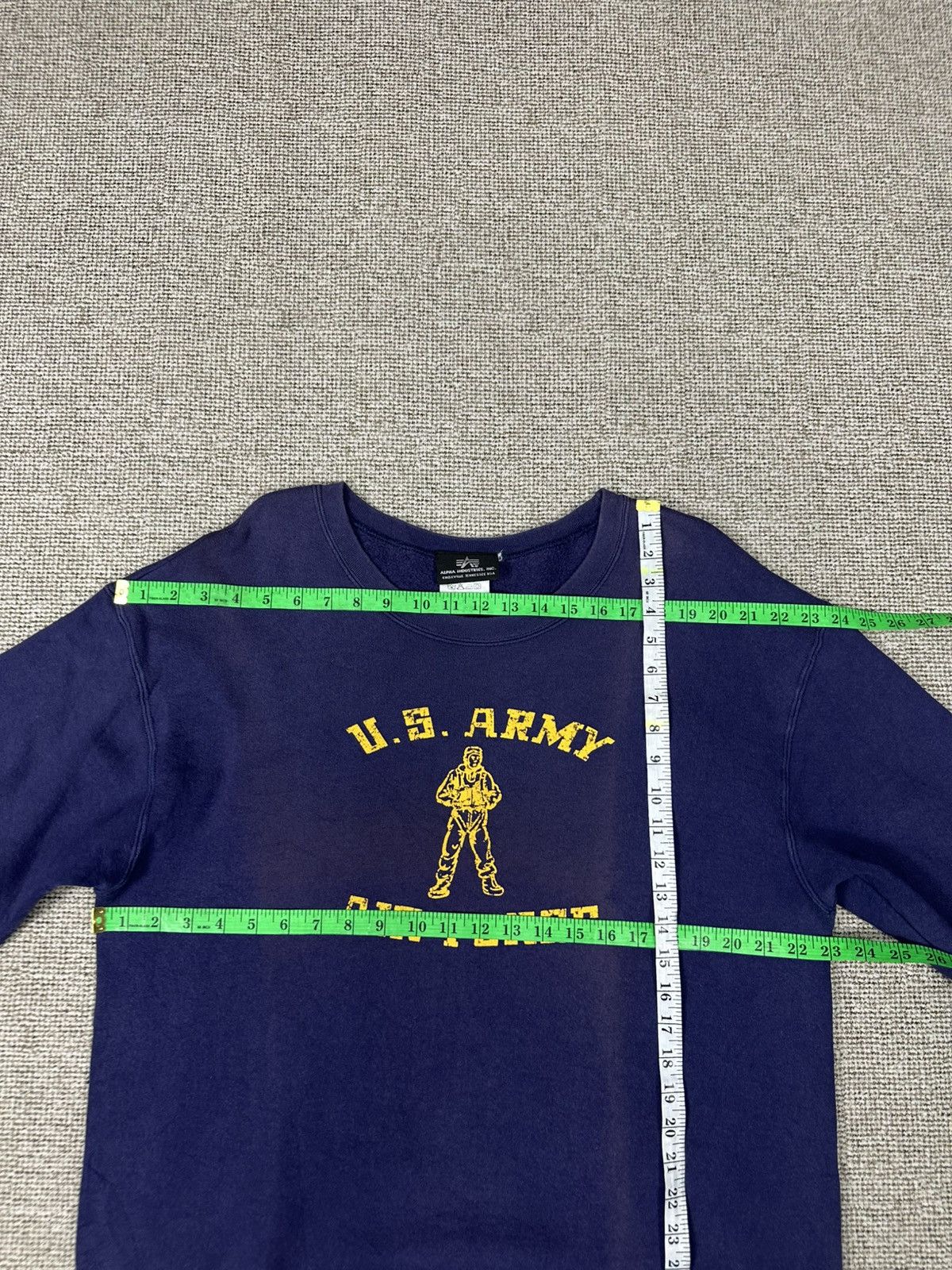 Alpha Industries Vtg Alpha Industries US Army Airforce Faded Sweatshirt Z400 Size US XL / EU 56 / 4 - 9 Thumbnail
