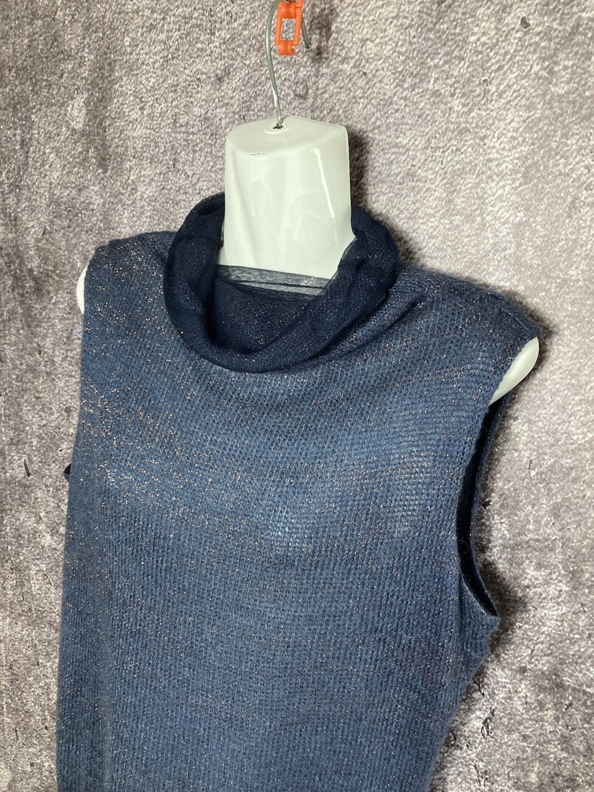 MCM Vintage MCM Mohair Sweater Collared Mesh Top Sz L Size L / US 10 / IT 46 - 3 Thumbnail