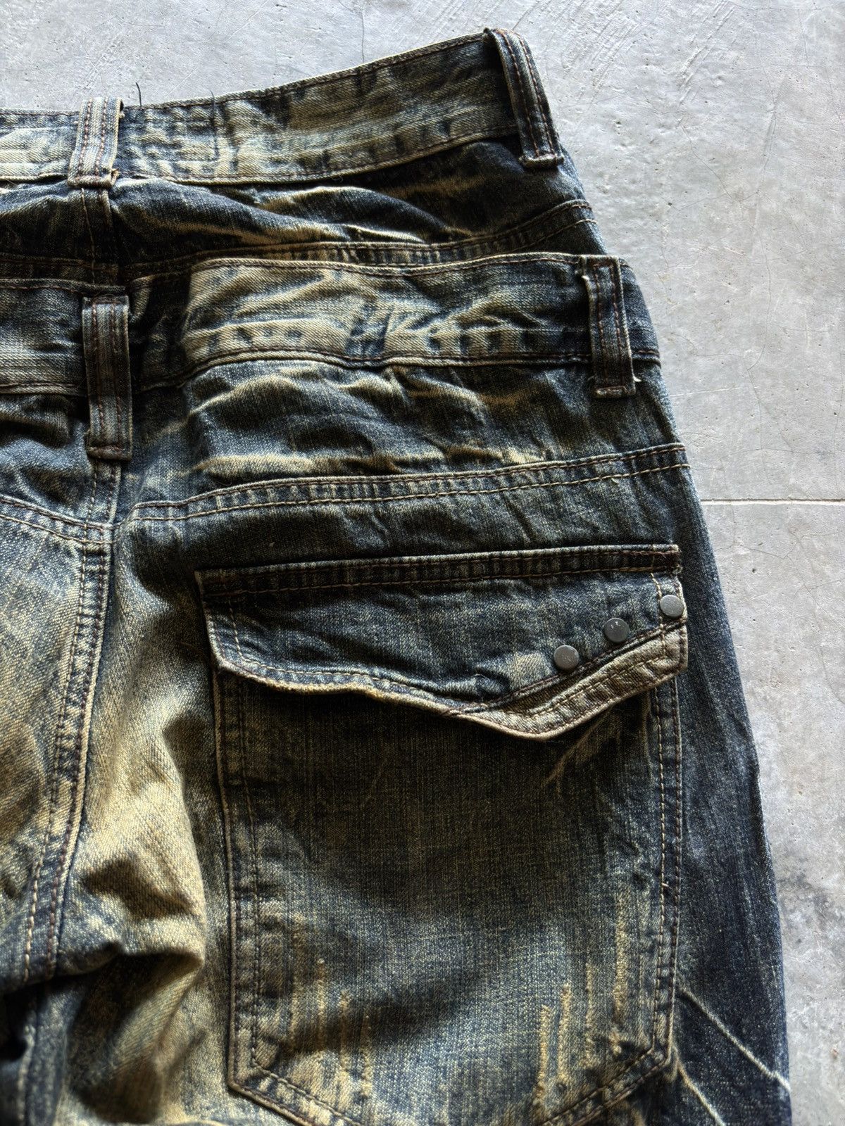 If Six Was Nine PUNK MINISTRY double waist crazy rusty wash japanese mudmax Size US 31 - 17 Thumbnail