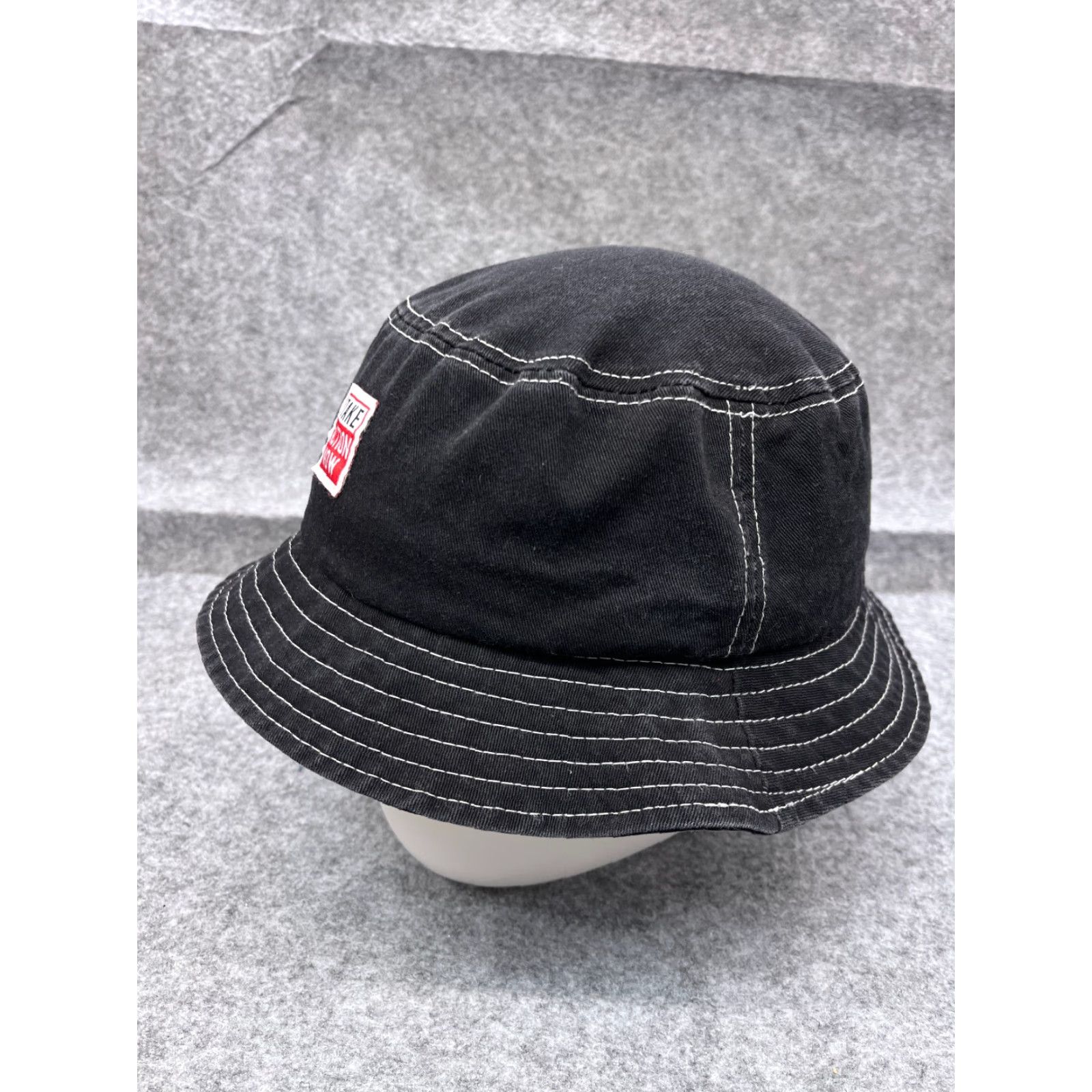 Vintage VINTAGE Bucket Hat Adult One Size Black 100% Cotton Outdoors Twill Hat Mens Black One Size Cotton Twill Outdoor Cap Size ONE SIZE - 4 Thumbnail