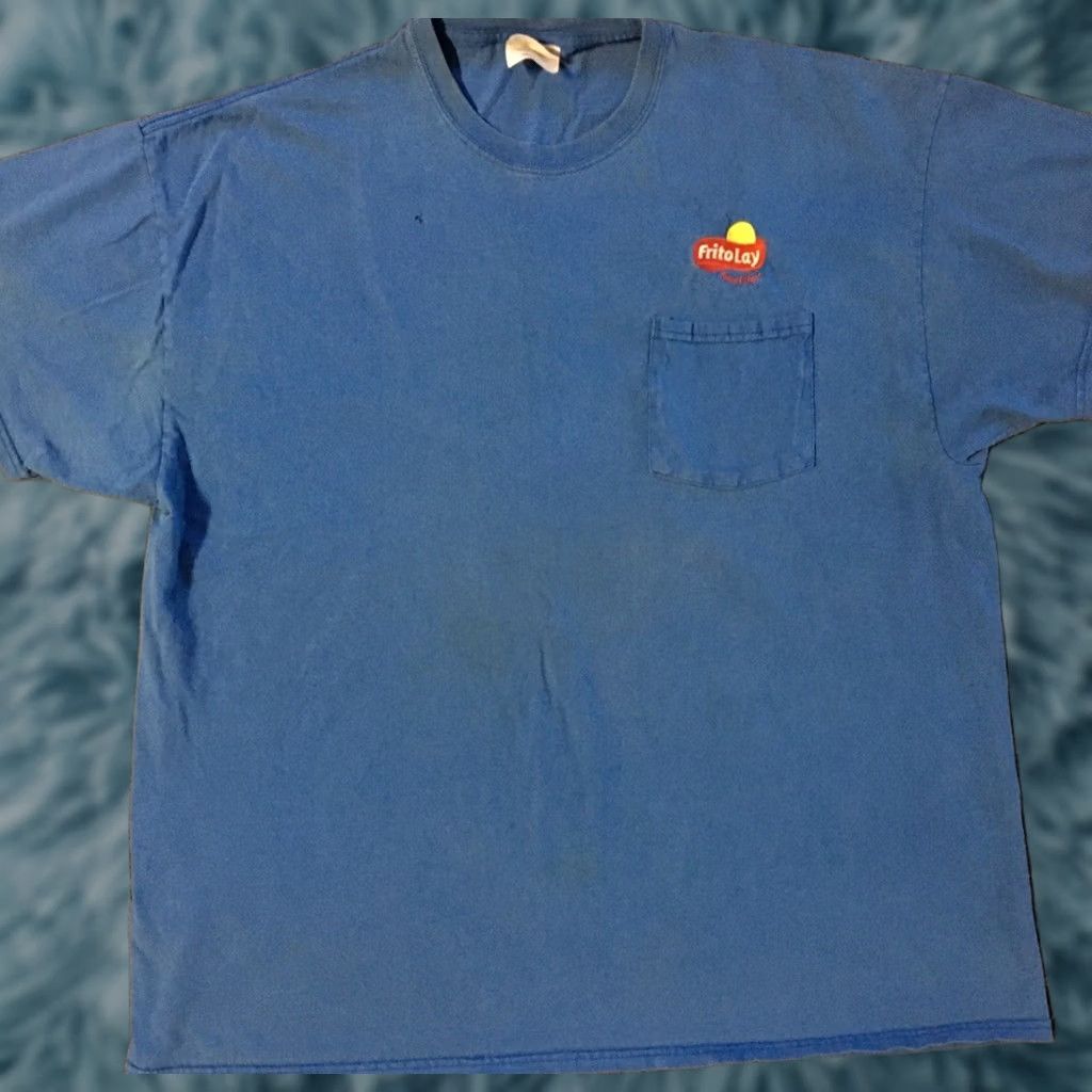 Vintage VINTAGE Frito Lay Good Fun Faded Distress Promo Shirt 2XL Blue Graphic Tee Men 90s Snack Food Grunge Ghost USA USA 90s Mens Size US XXL / EU 58 / 5 - 1 Thumbnail