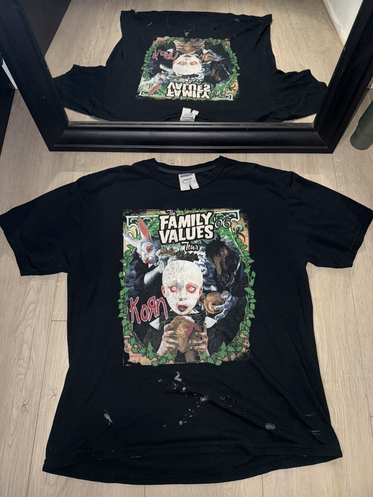 Band Tees × Giant × Vintage Vintage / Y2K Korn Family Values Tour Band Shirt Size US L / EU 52-54 / 3 - 1 Thumbnail
