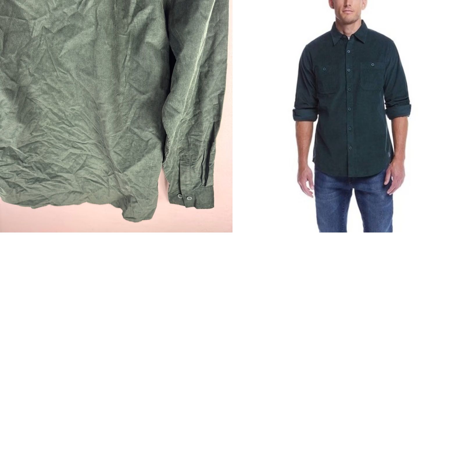 Weatherproof Weatherproof Vintage Corduroy Button Down Shirt Scarab Green L Weatherproof Vintage Shirt Long Sleeve Collared Button-Up Casual Workwear Travel Size US L / EU 52-54 / 3 - 10 Thumbnail