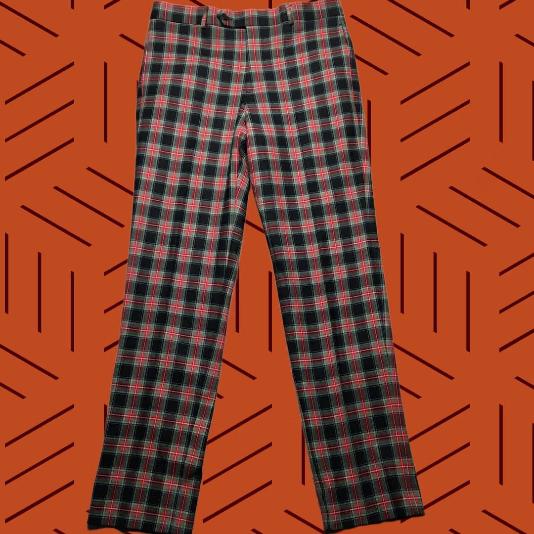 Brooks Brothers Brooks Brothers Pants Regent Fit Mens 34x32 Plaid Tartan Flat Front Red Green Multicolor Dress Pants Mens Front Zip Size US 34 / EU 50 - 1 Thumbnail
