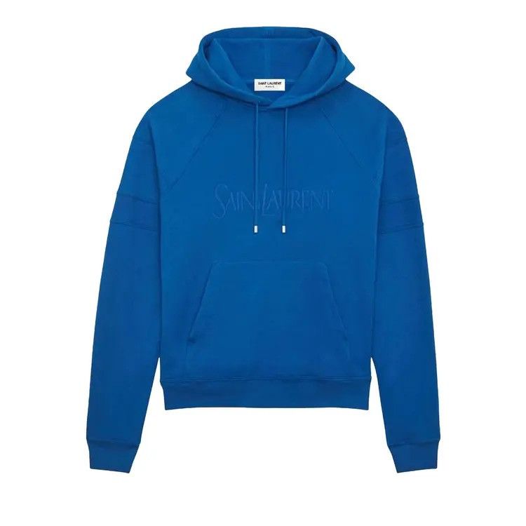 Saint Laurent Paris $1.5k FW23 Saint Laurent logo blue hoodie Grail L Size US L / EU 52-54 / 3 - 11 Thumbnail