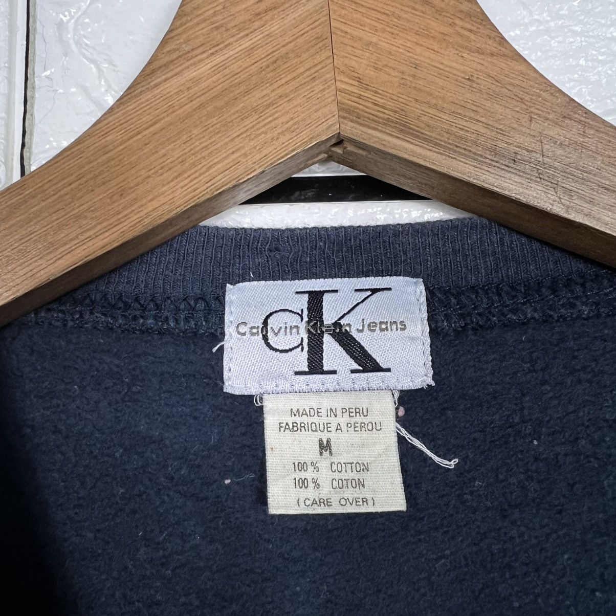 Calvin Klein CALVIN KLEIN Big Logo Crewneck Sweater Pullover #3940-C180 Size US M / EU 48-50 / 2 - 9 Thumbnail