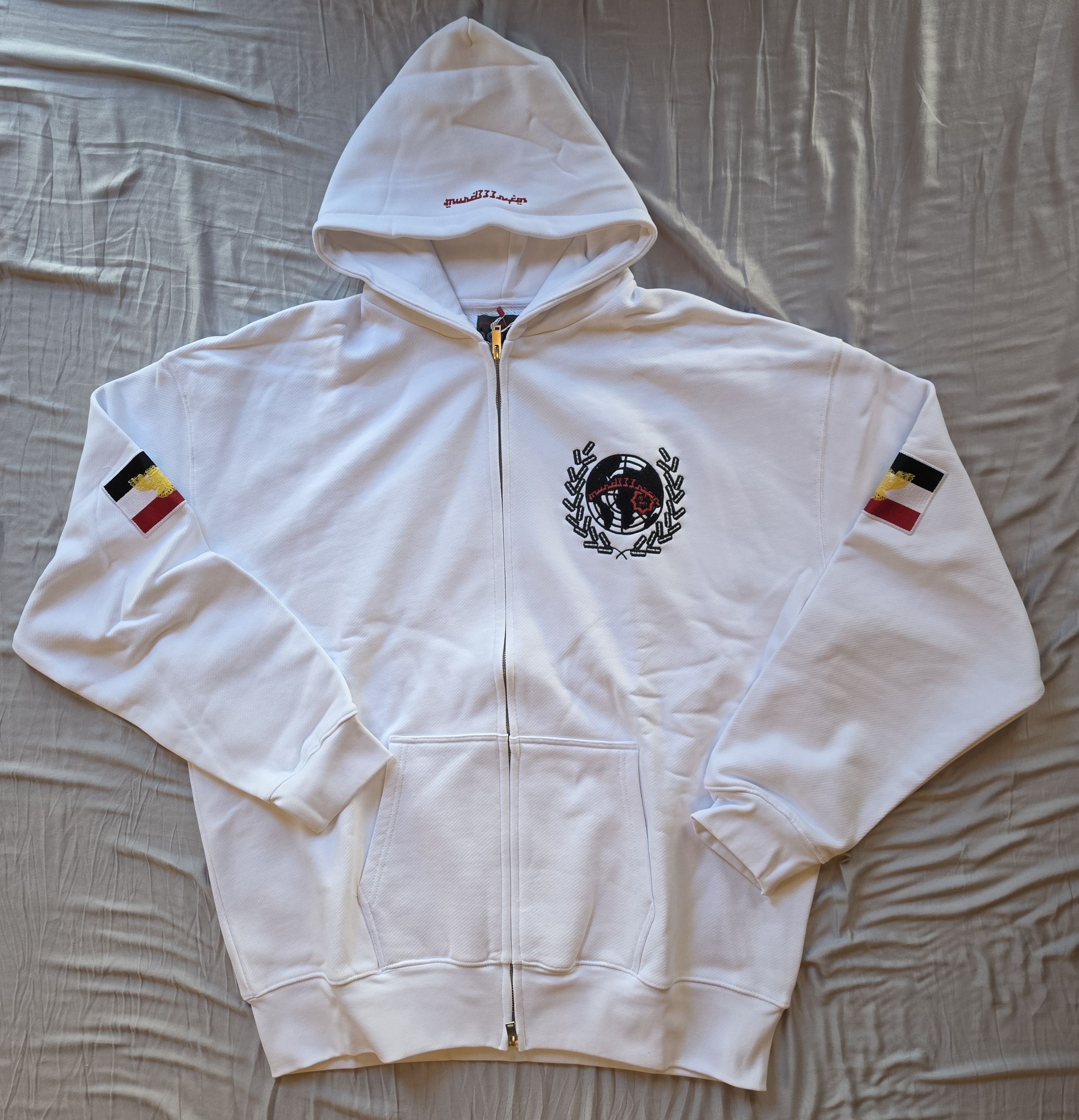 murd333r.fm MURD333R.FM WHITE PEACEMAKER HOODIE Size US XXL / EU 58 / 5 - 1 Thumbnail