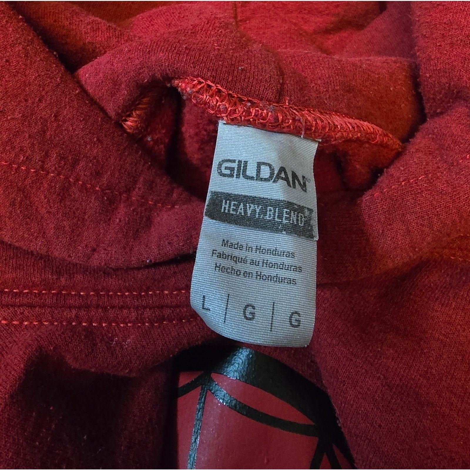 Gildan Dark Red | GILDAN | Spiderman Hoodie Size US L / EU 52-54 / 3 - 5 Thumbnail