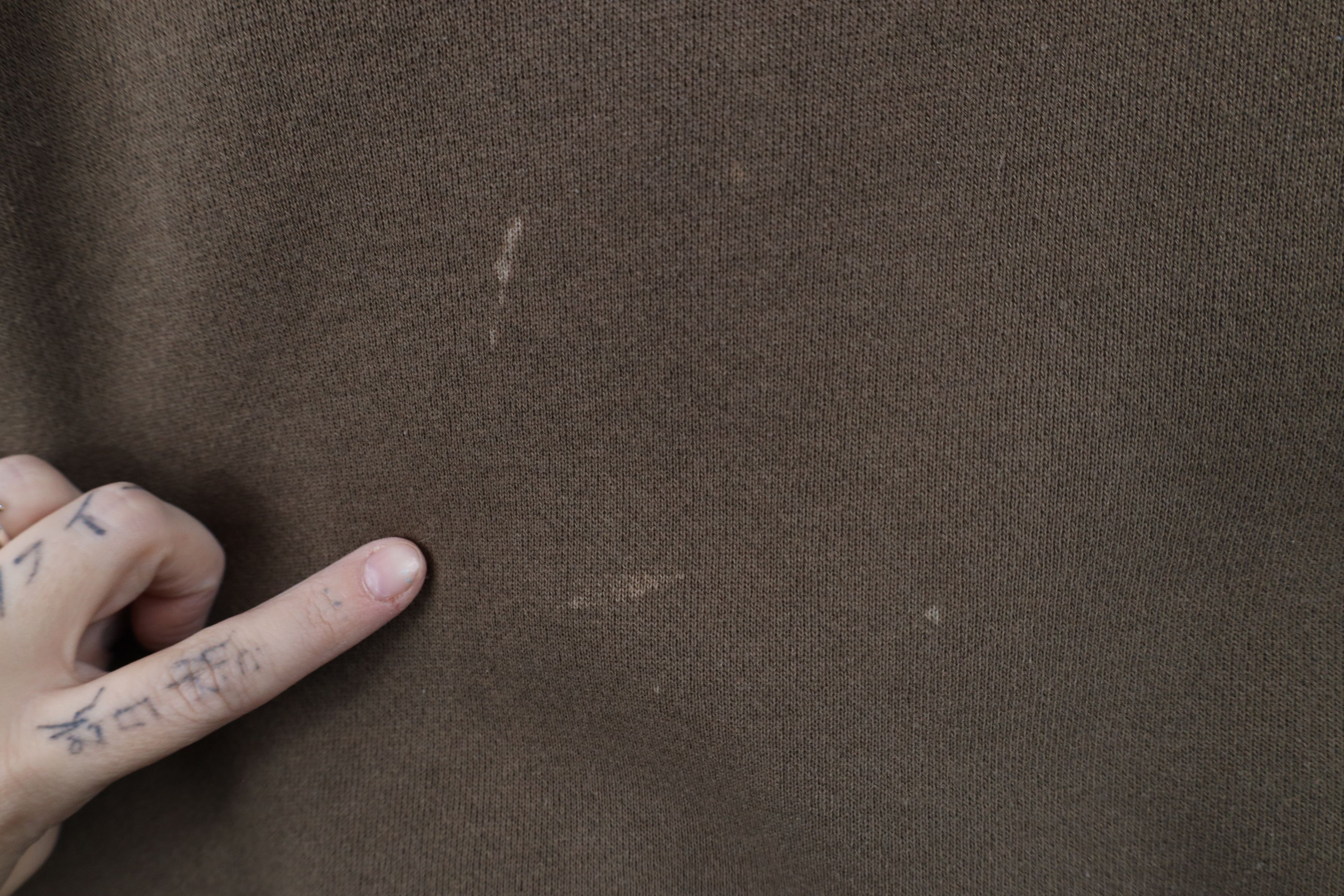 Vintage Vintage 90s Streetwear Blank Crewneck Sweatshirt Brown USA Size US XXL / EU 58 / 5 - 4 Thumbnail