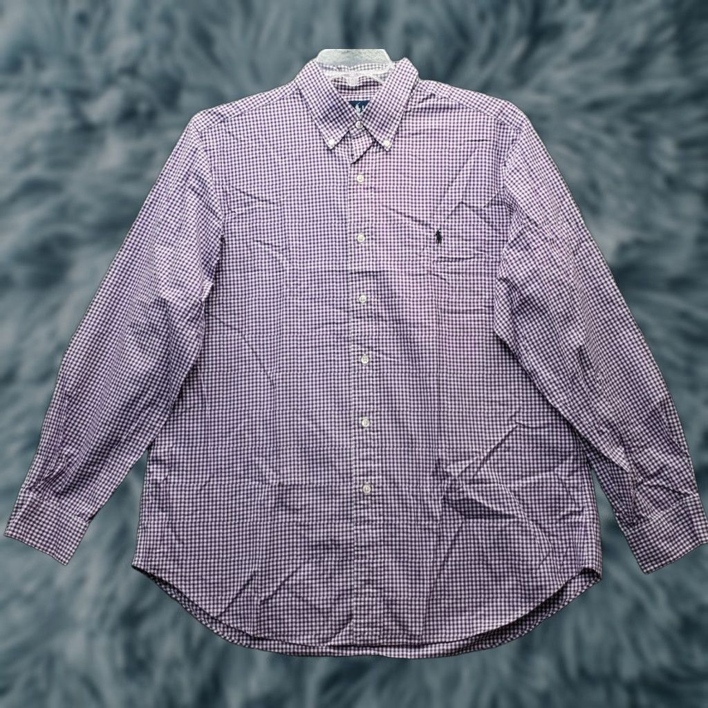 Ralph Lauren Ralph Lauren Dress Shirt Mens 16.5 Multi Gingham Classic Fit Button Up Pony Logo Shirt Mens Size 16.5 Multicolor Gingham Classic Mens Size 46R - 1 Thumbnail