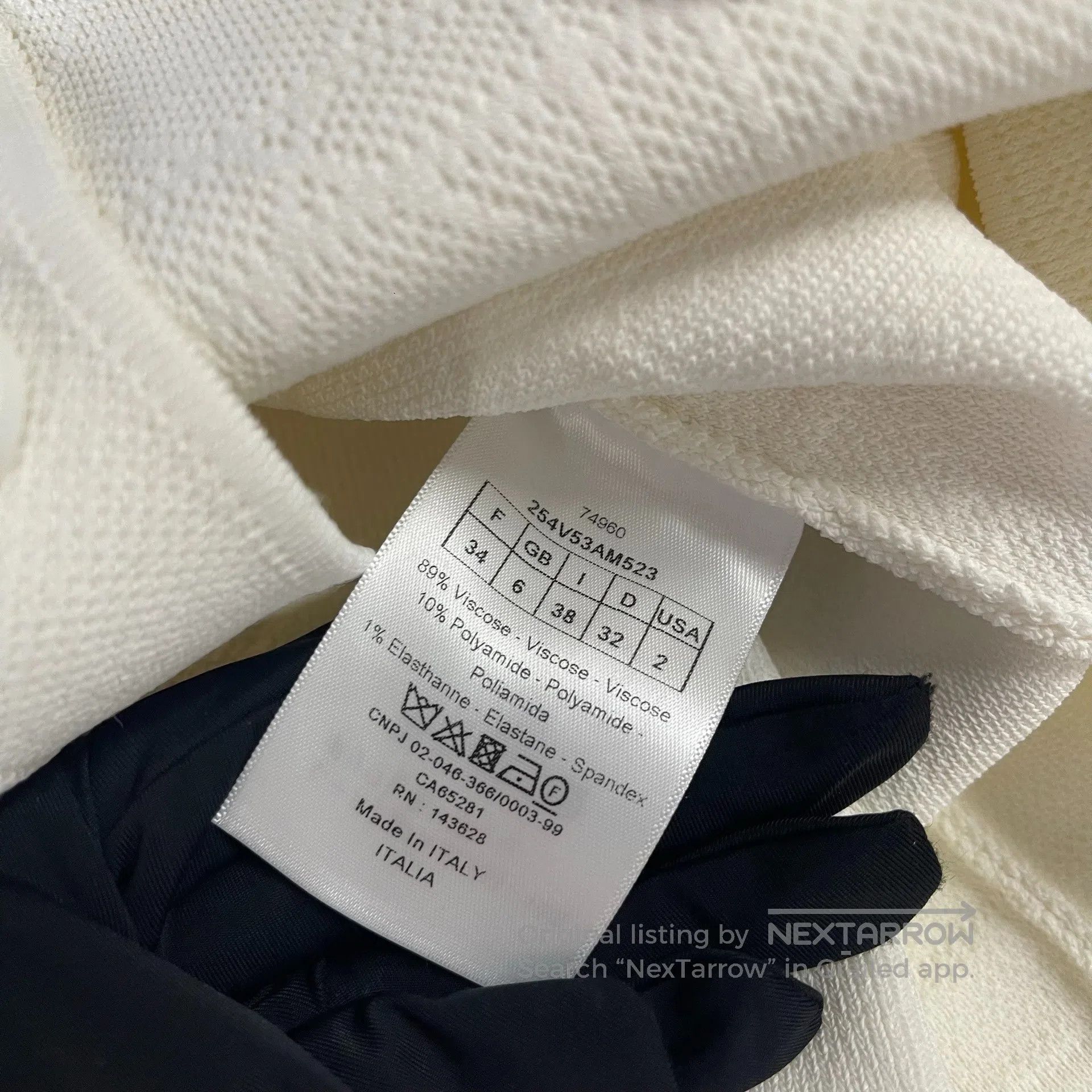 Dior Dior White CD Button Knit Collar Pocket Jacket| Size XXS / US 00 / IT 34 - 4 Thumbnail
