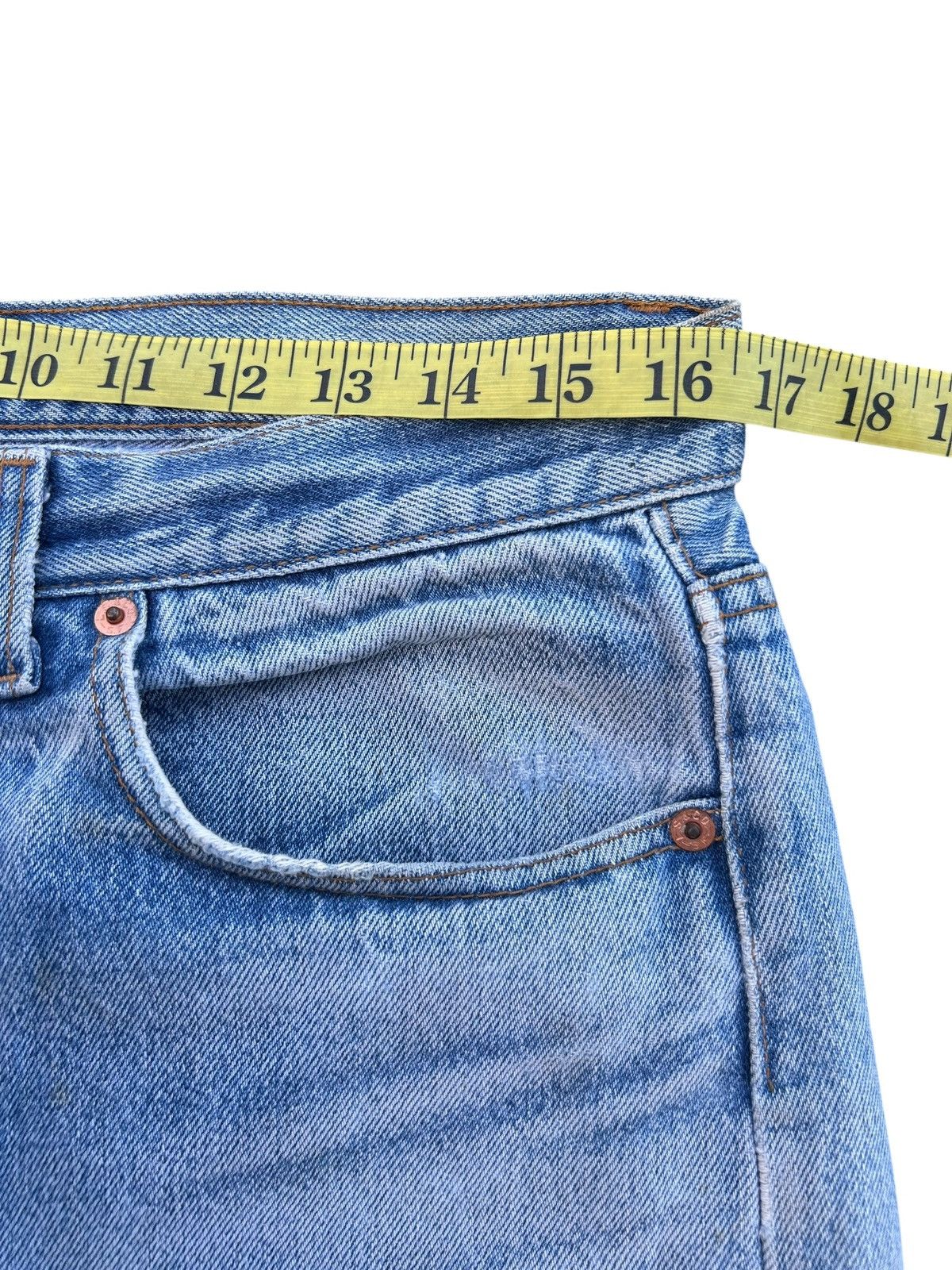 Kapital × Levi's × Vintage Vintage THRASHED Levi's Reconstructed Repair Denim Jeans ☠️ Size US 33 - 16 Thumbnail