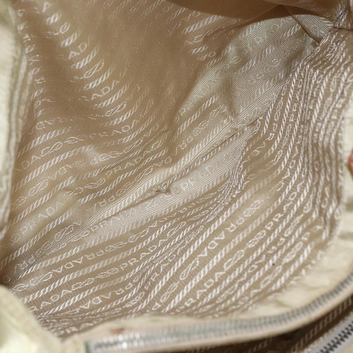Prada PRADA Tote Bag Nylon Ivory Silver Auth 166401 - Jerrillo Size ONE SIZE - 24 Thumbnail