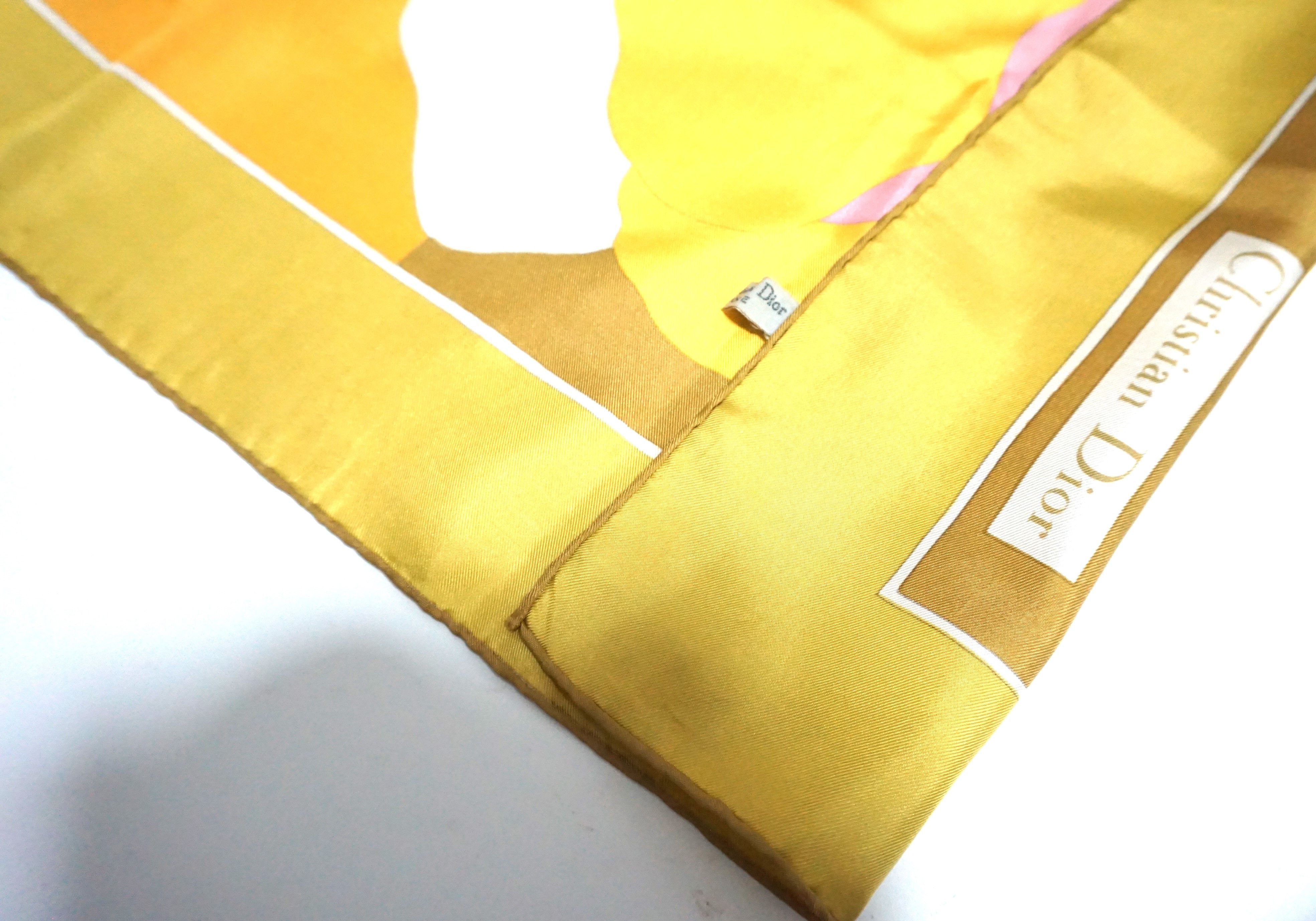 Christian Dior Monsieur Vintage Christian Dior silk scarf flower Size ONE SIZE - 8 Thumbnail