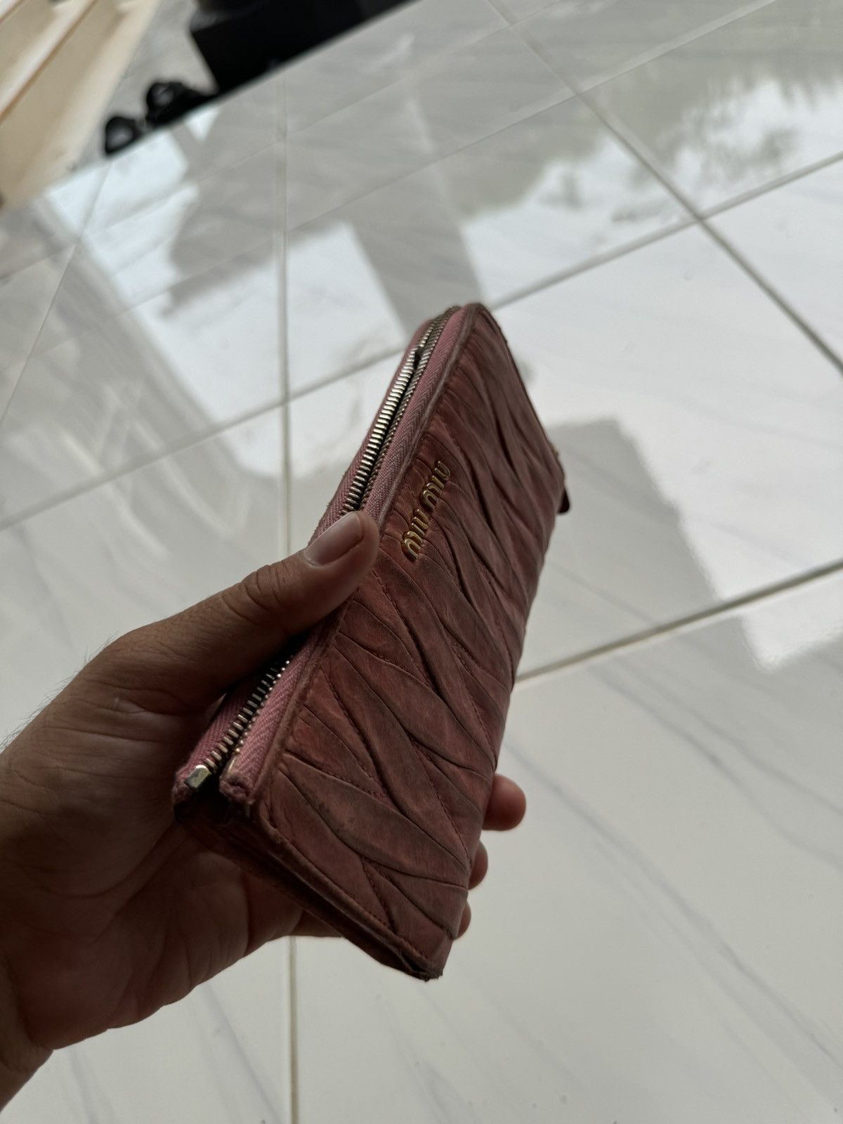 Miu Miu Miu Miu Leather long wallet Size ONE SIZE - 4 Thumbnail