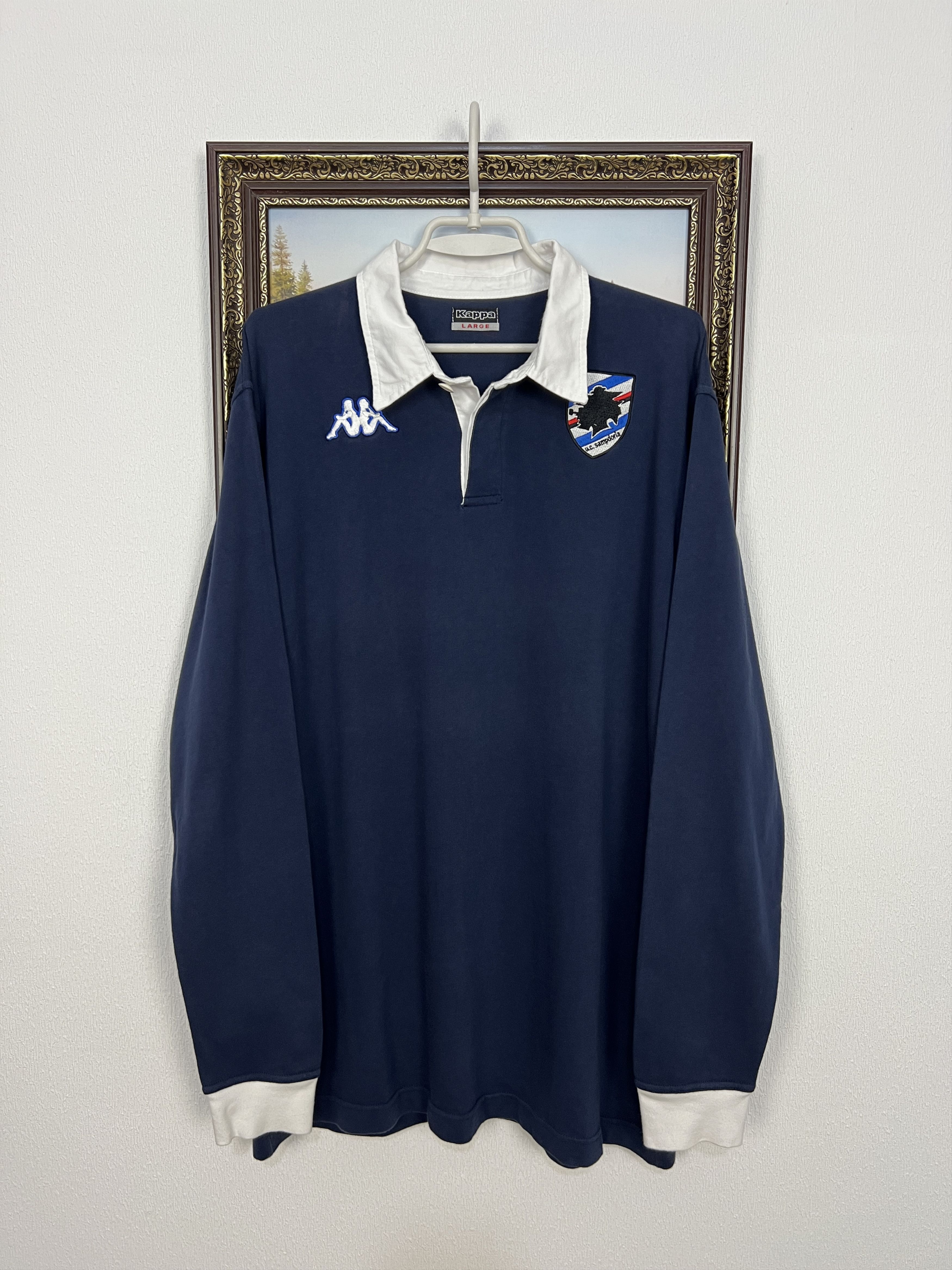 Kappa Vintage Kappa Sampdoria Polo Football Long Sleeve Shirt Size US L / EU 52-54 / 3 - 1 Thumbnail