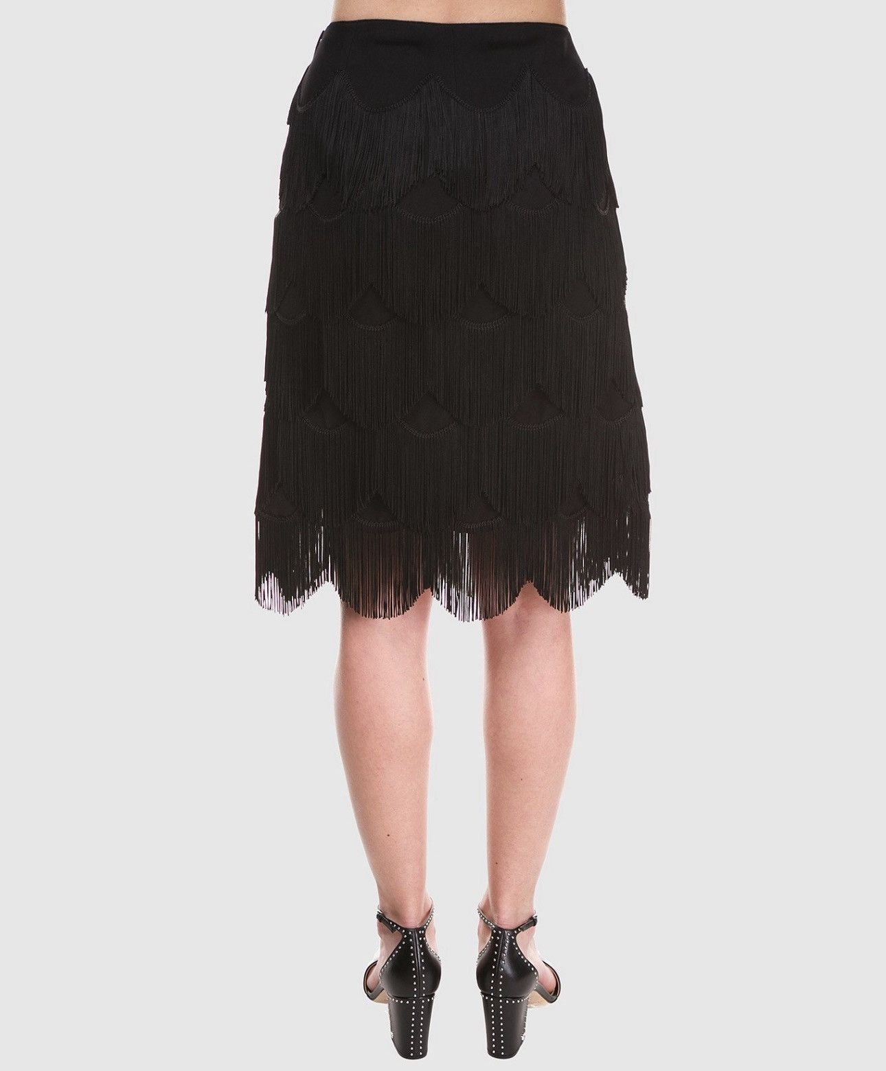 Marc Jacobs Last Marc Jacobs Black Lace Fringe-Trim Skirt Size 27" / US 4 / IT 40 - 3 Thumbnail