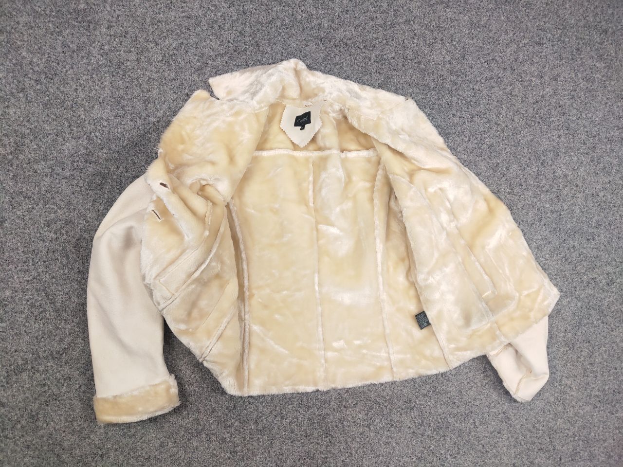 If Six Was Nine VTG Avant Garde If Six Was Nine Style Fur Beige Jacket Size XS / US 0-2 / IT 36-38 - 12 Thumbnail