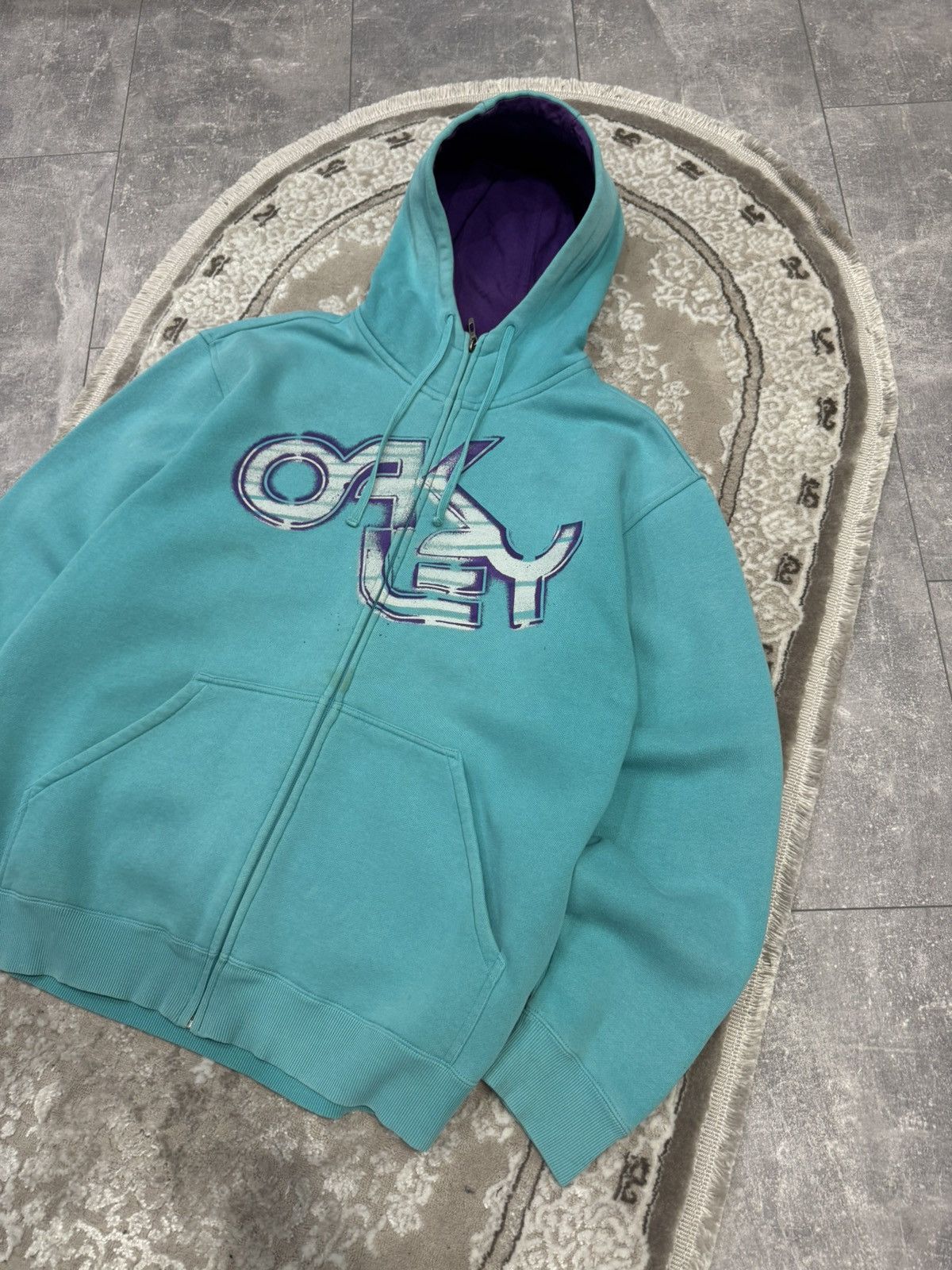 Oakley 💥 Vintage 00’s Oakley Zip Hoodie Central Logo Size US L / EU 52-54 / 3 - 13 Thumbnail