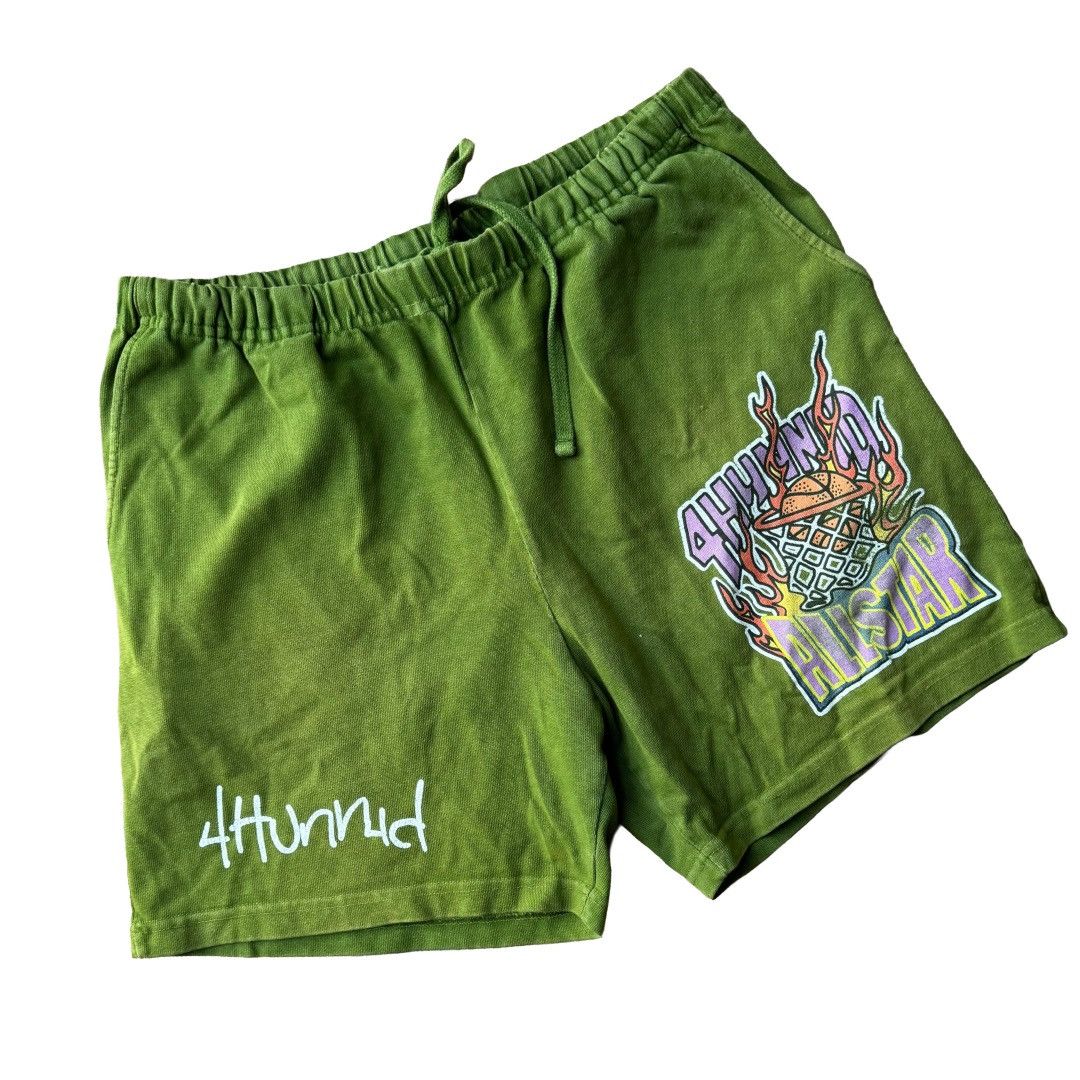 4HUNNID 4HUNNID All Star Green Men's Shorts Size M Size US 31 - 1 Thumbnail