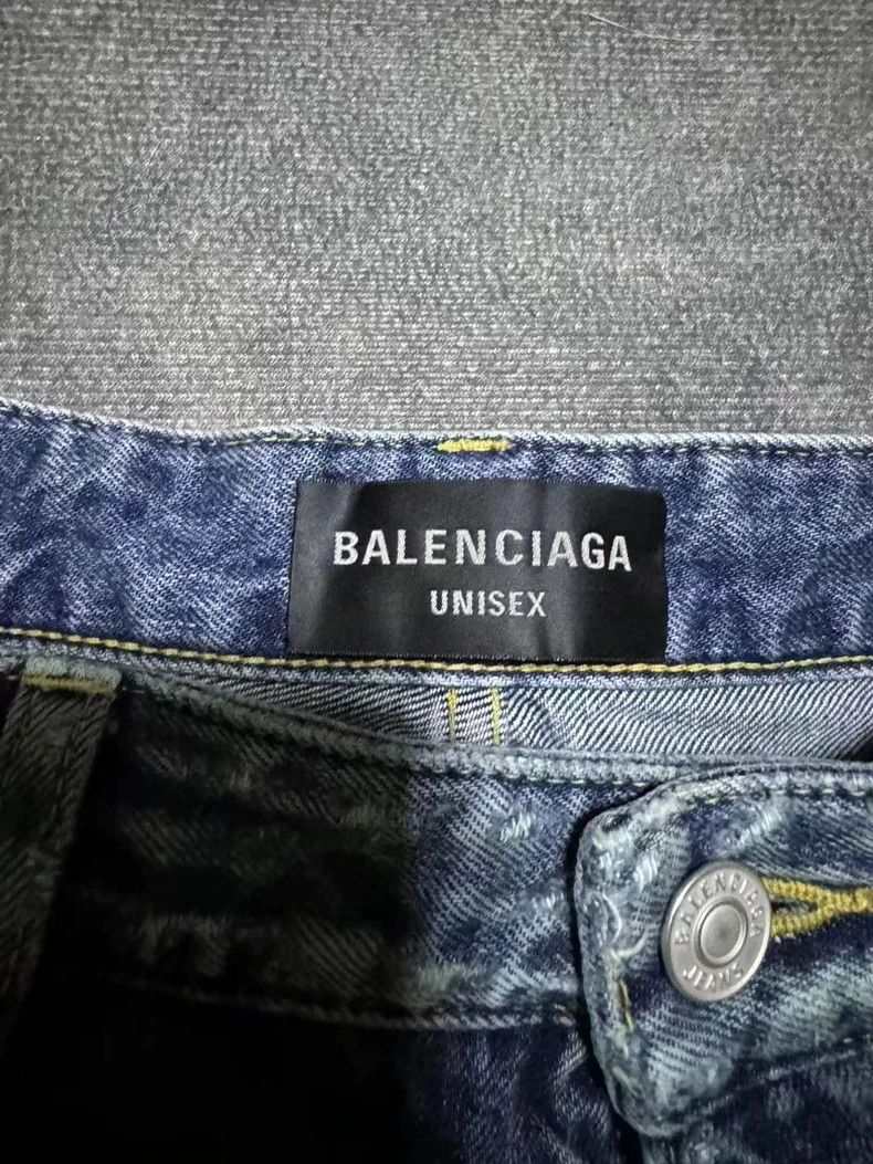 Balenciaga Balenciaga size S Blue mud dyeing destroys jeans Size US 27 - 3 Thumbnail