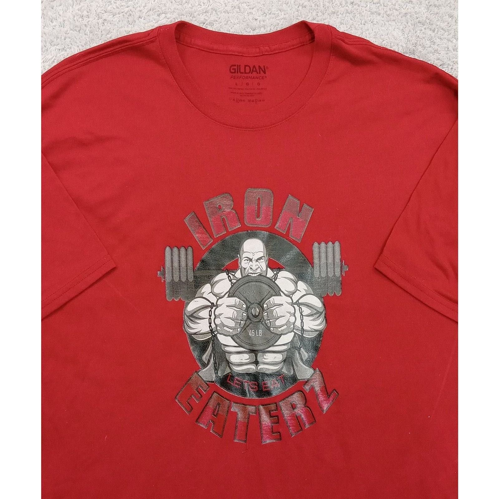 Gildan Iron Eaters T-Shirt L Men's Gildan Lifting Short Sleeve Red Size US L / EU 52-54 / 3 - 4 Thumbnail