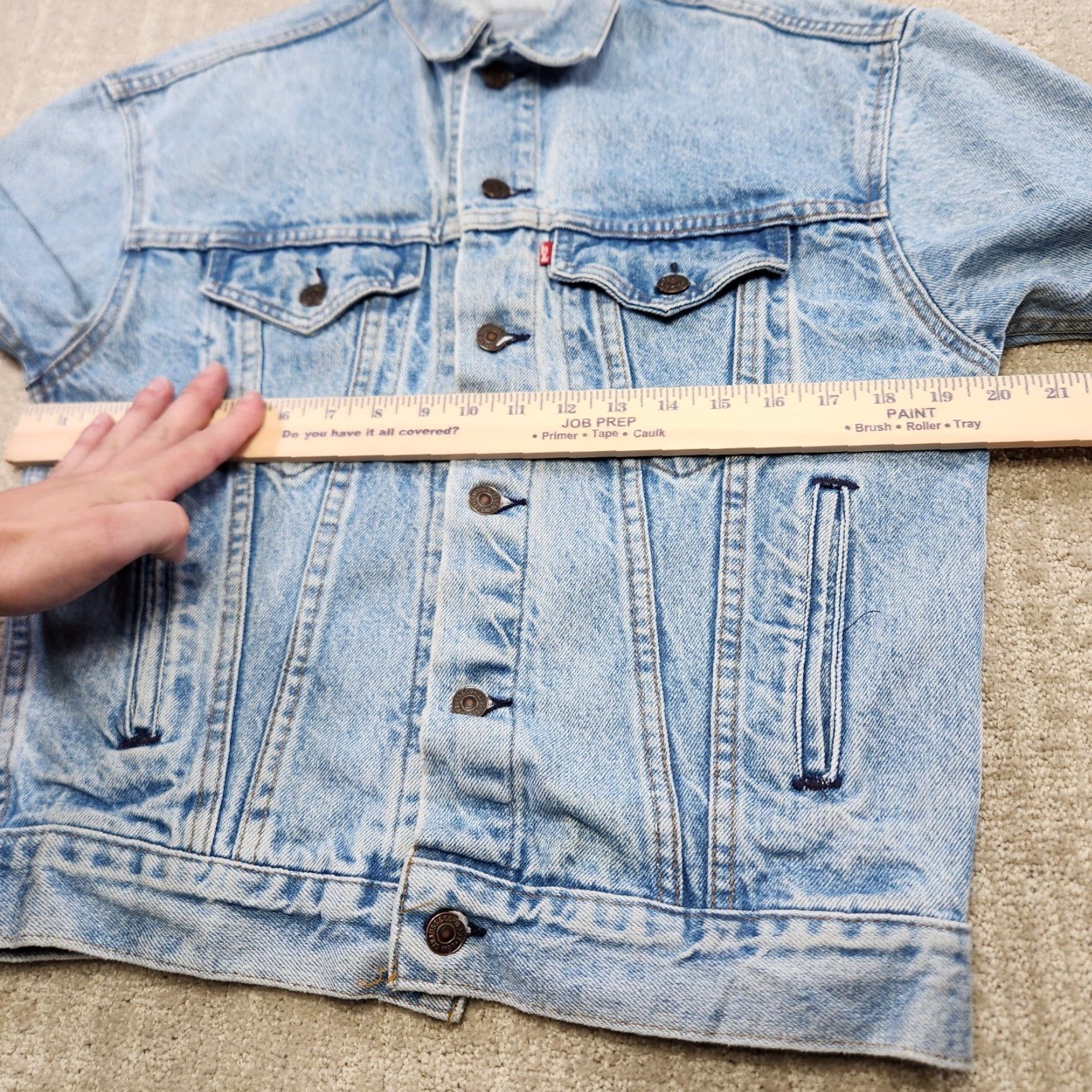 Levi's VINTAGE Levi's Denim Jacket Men Small Blue 80s 90s Trucker USA Made Leather? No Neck Tag Read Light Wash Size US L / EU 52-54 / 3 - 5 Thumbnail