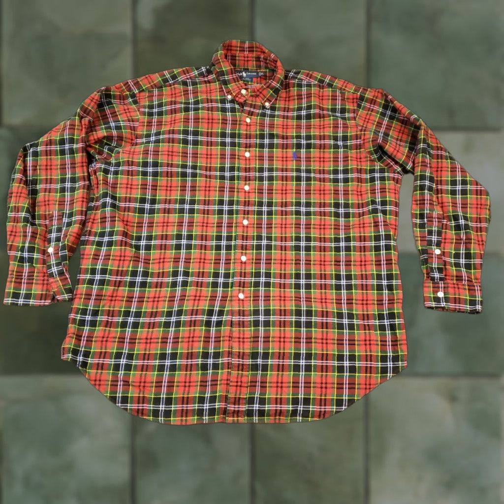 Ralph Lauren Ralph Lauren Shirt Mens XL Red Plaid Button-Up Casual Long Sleeve Blake Y2K Size US XL / EU 56 / 4 - 1 Thumbnail