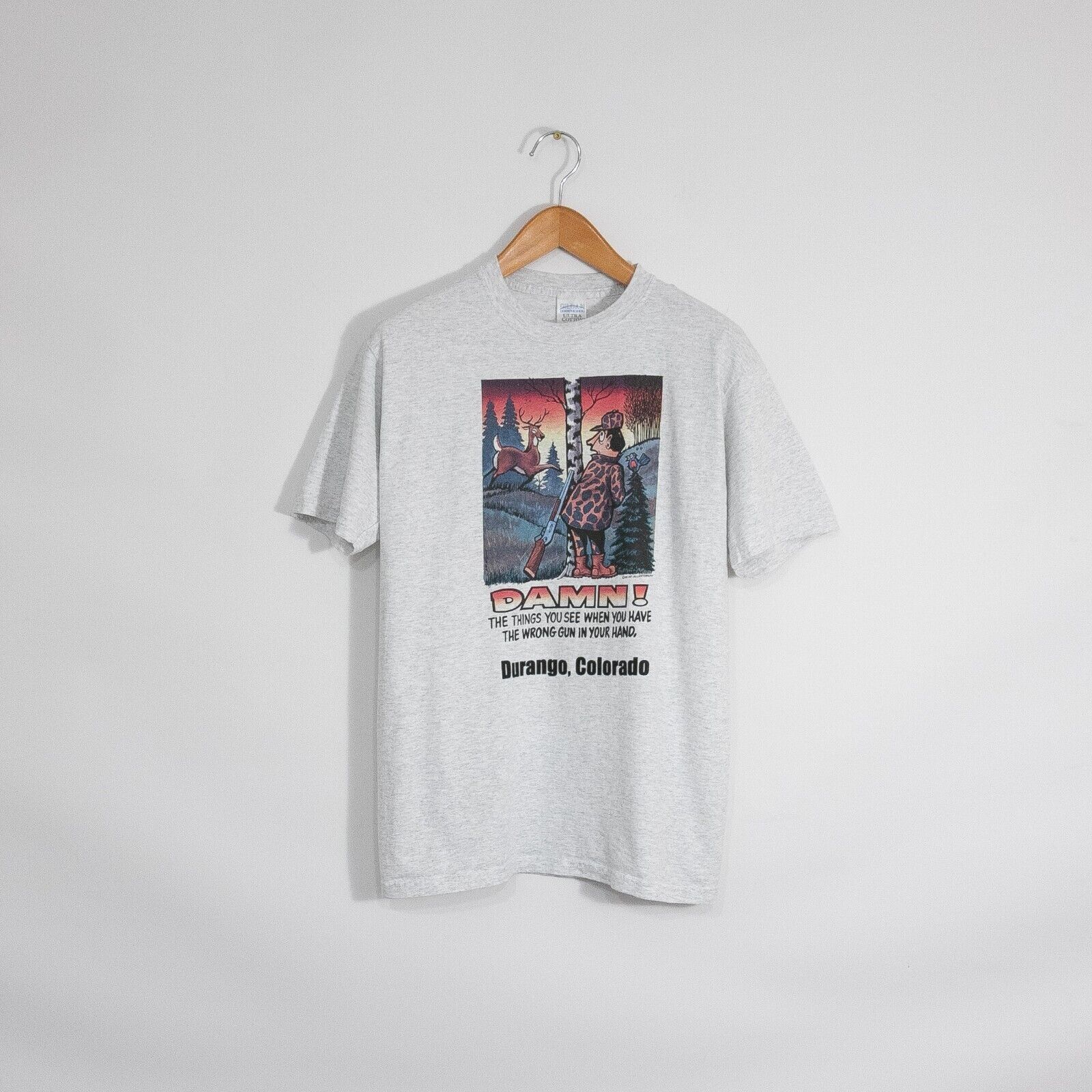 Vintage Vintage Funny Deer Hunting T Shirt Mens Medium - Humor Edgy Size US M / EU 48-50 / 2 - 1 Thumbnail