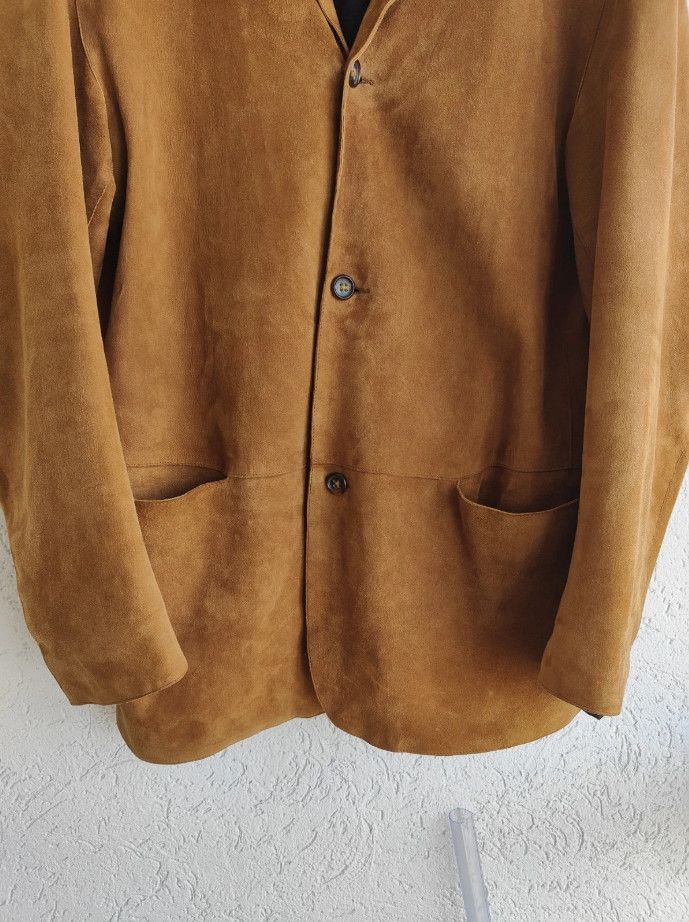 Jil Sander Jil Sander Sude Leather Blazer Jacket Coat Size US L / EU 52-54 / 3 - 3 Thumbnail
