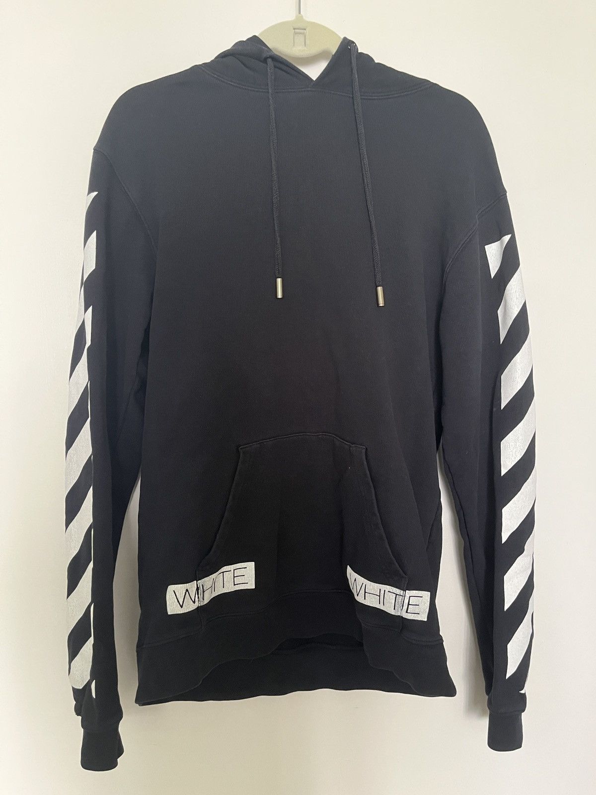 Off white hoodie blue collar best sale