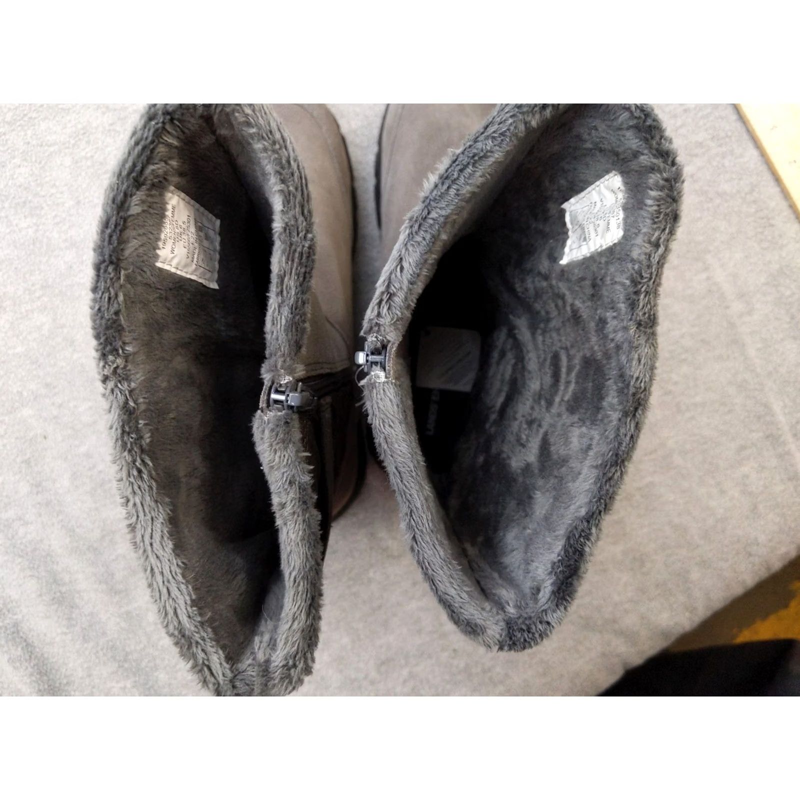 Lands' End Lands' End Snow Boots Womens 8 Gray Suede Mid Calf Faux Fur Zip Winter Boots Womens US 8D Size US 8 / IT 38 - 7 Thumbnail