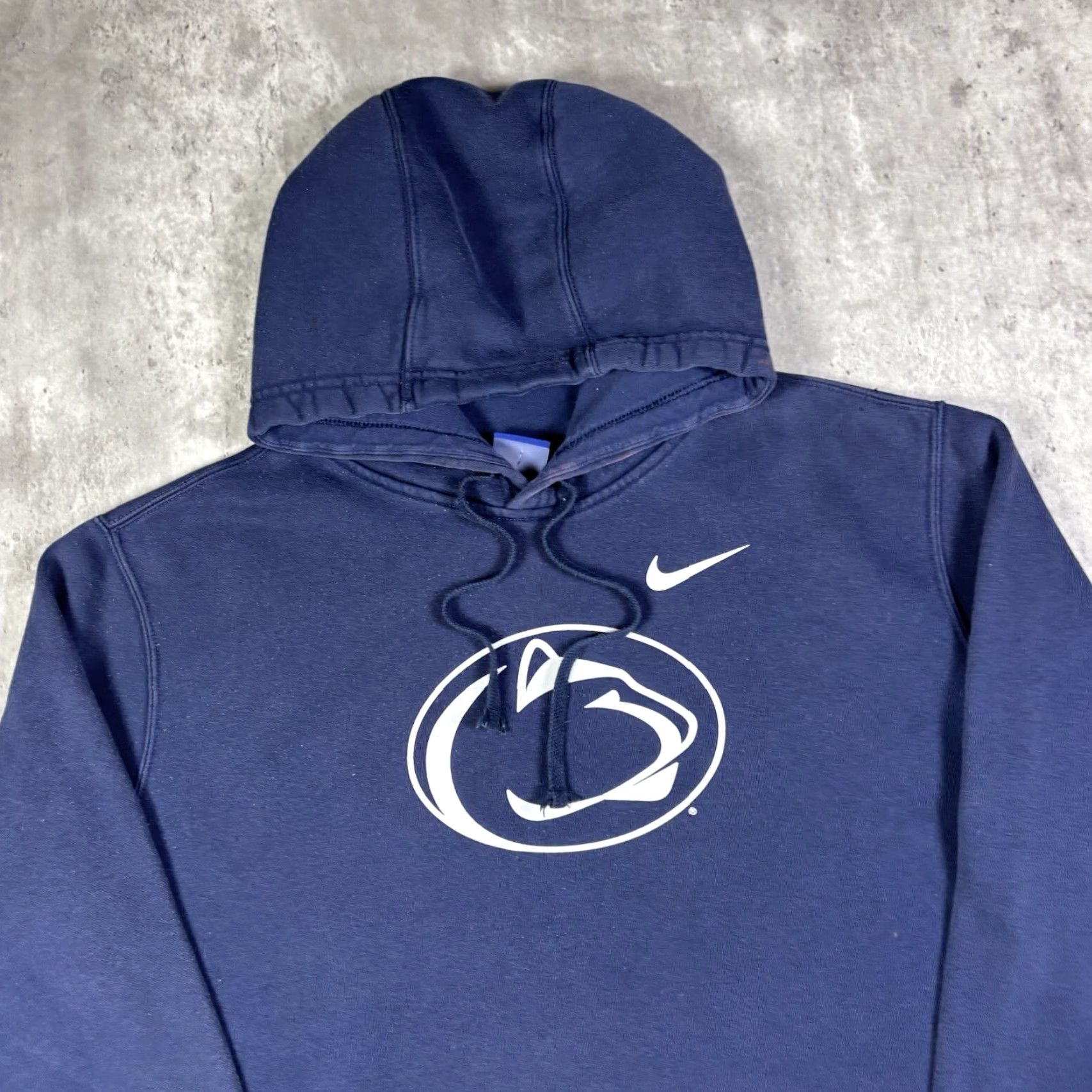 Nike VINTAGE Nike Pullover Hoodie Navy Blue XL Mens Penn State Football 90s University College Graphic Print Hooded Pockets Size US XL / EU 56 / 4 - 3 Thumbnail