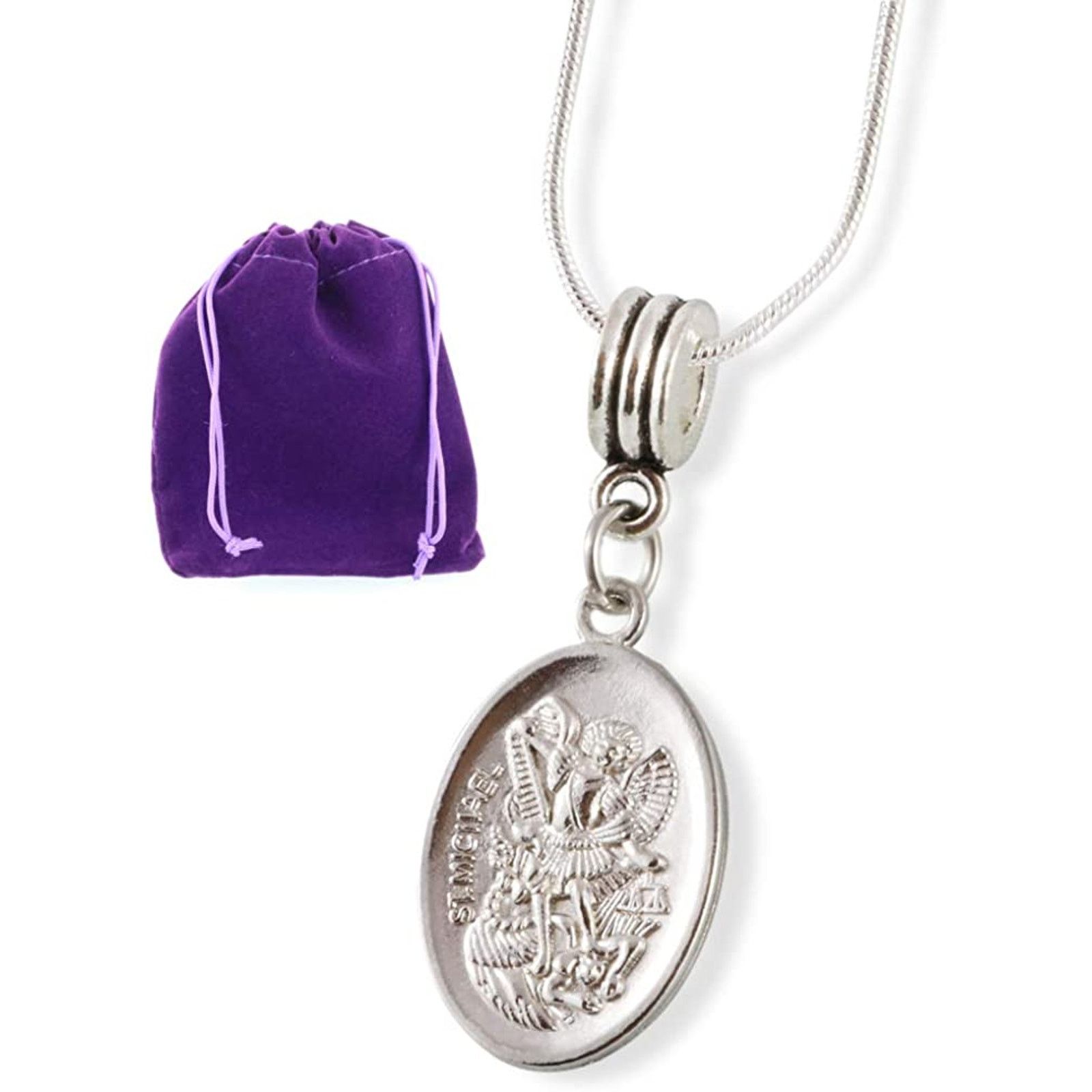 & Other Stories St Michael Necklace - A Saint Michael Pendant Protection Size ONE SIZE - 1 Thumbnail