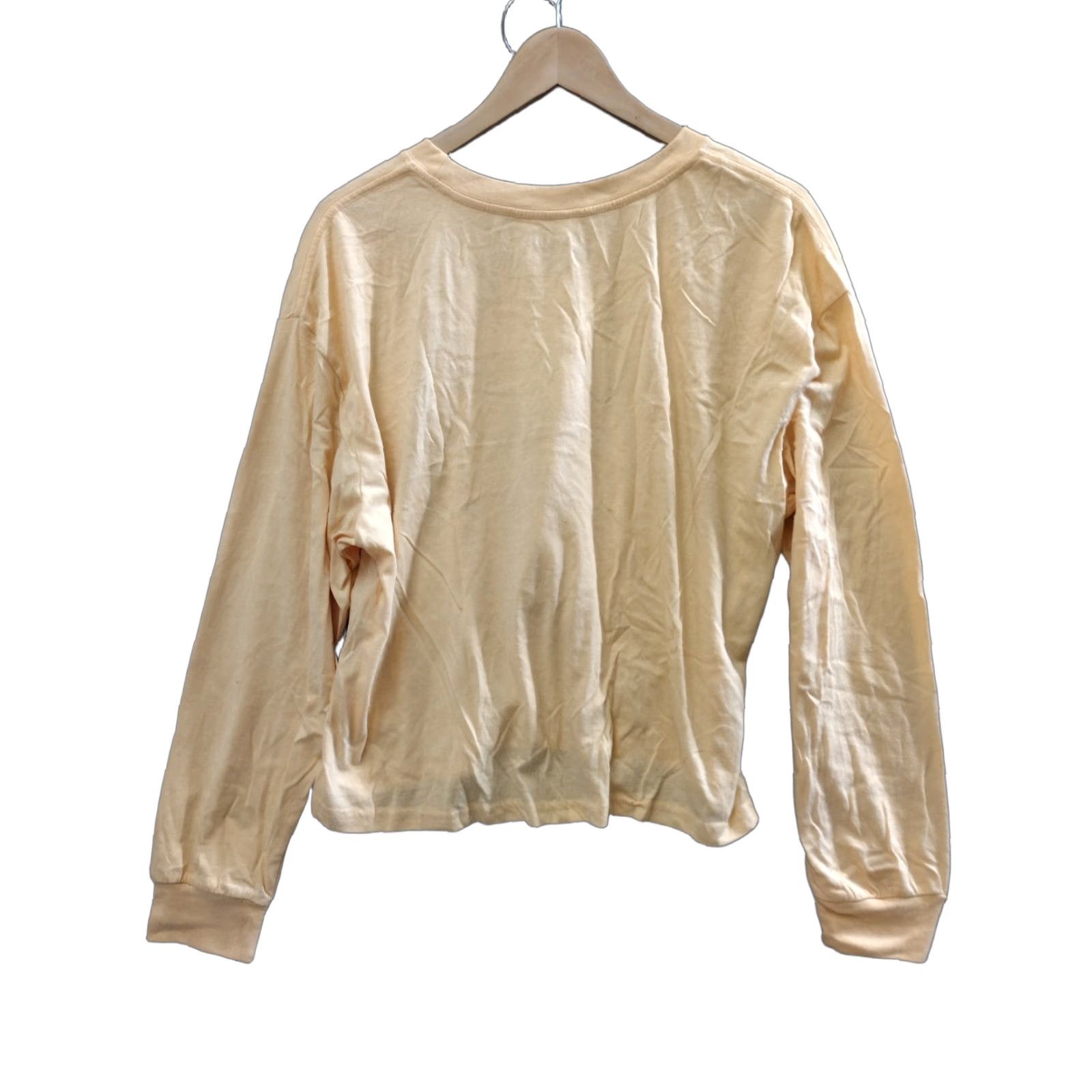 Vintage Weekend Soul Women’s Peace Love Music Long Sleeve Tee Yellow L Shirt Size L / US 10 / IT 46 - 1 Thumbnail