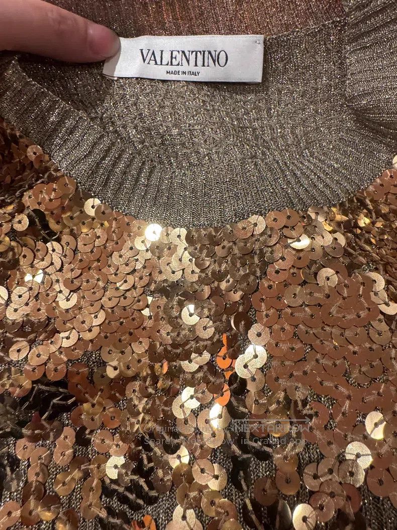 Valentino Valentino Gold gradient heavy knit sweater Size M / US 6-8 / IT 42-44 - 2 Thumbnail