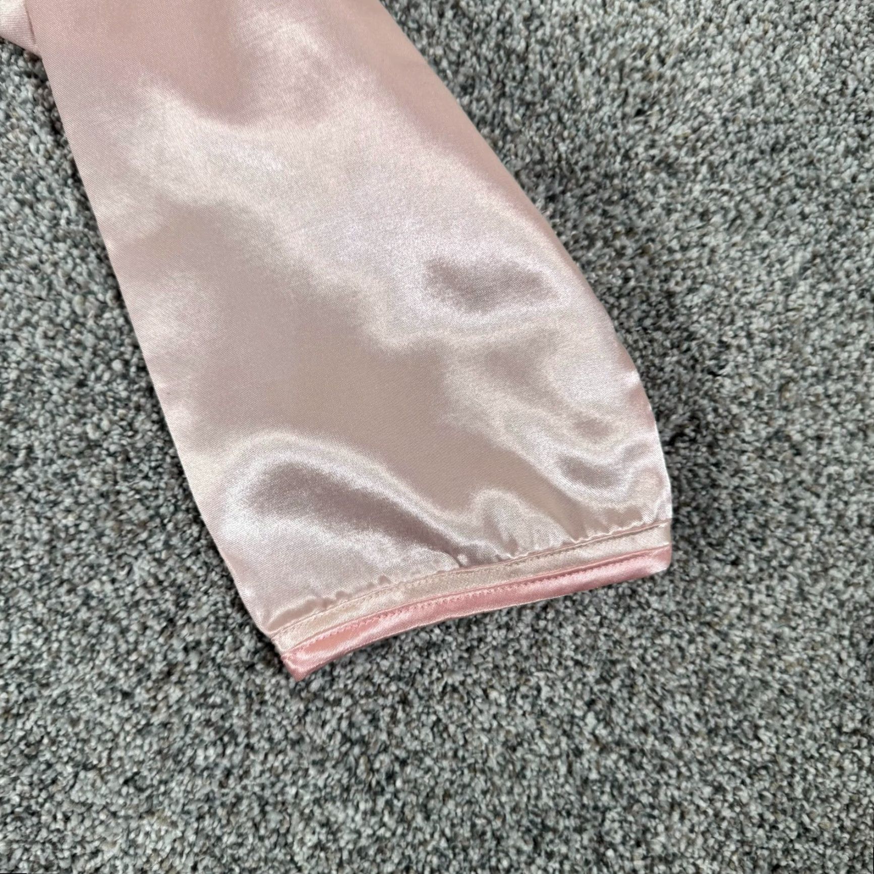 Vintage VINTAGE Kathryn Satin Nightgown Womens Small 90s Y2K Embroidery Pink Satin Nightgown 90s Womens Small Pastel Size ONE SIZE - 5 Thumbnail