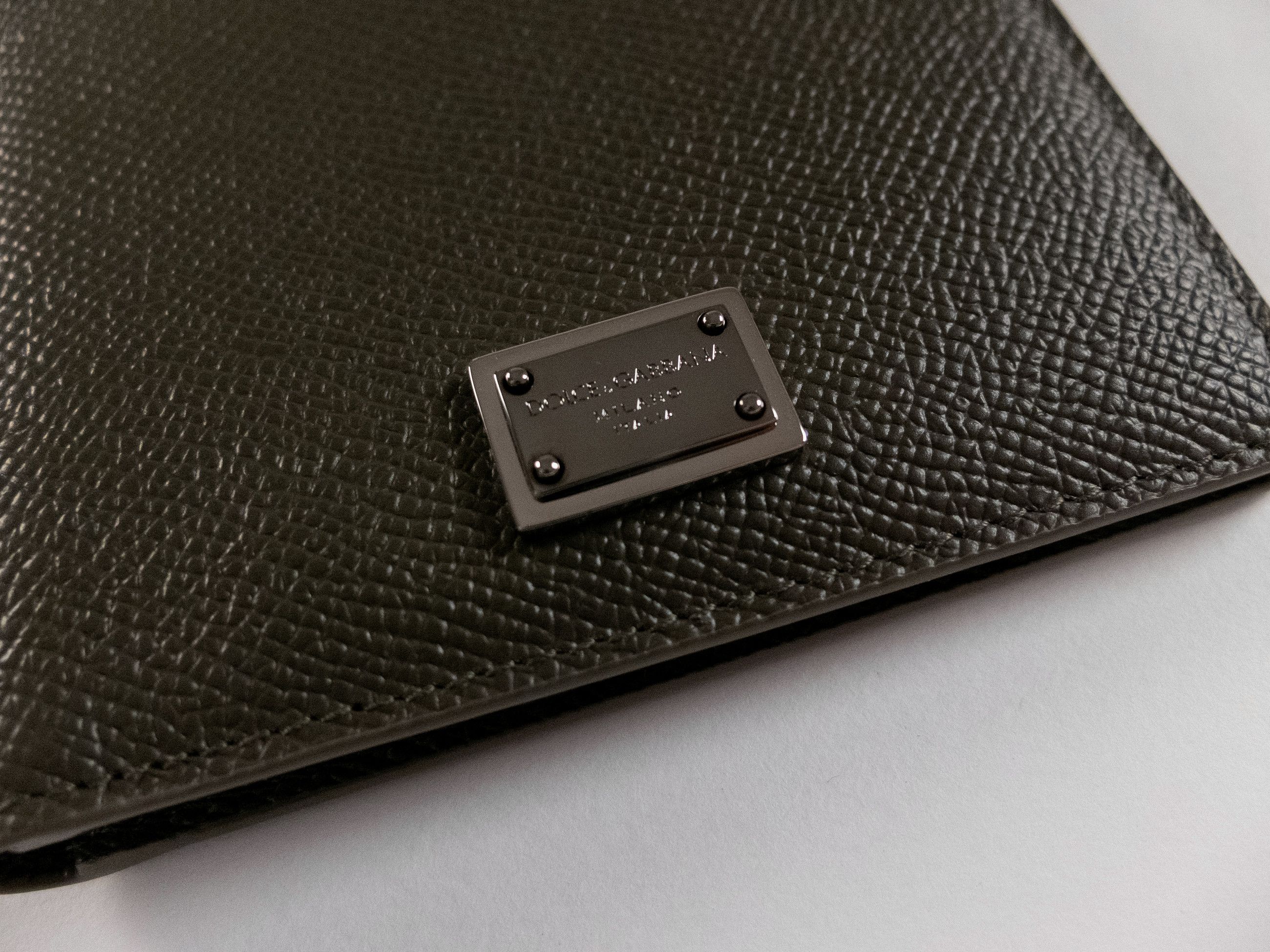 Dolce & Gabbana DOLCE & GABBANA khaki green logo plaque leather wallet Size ONE SIZE - 2 Thumbnail