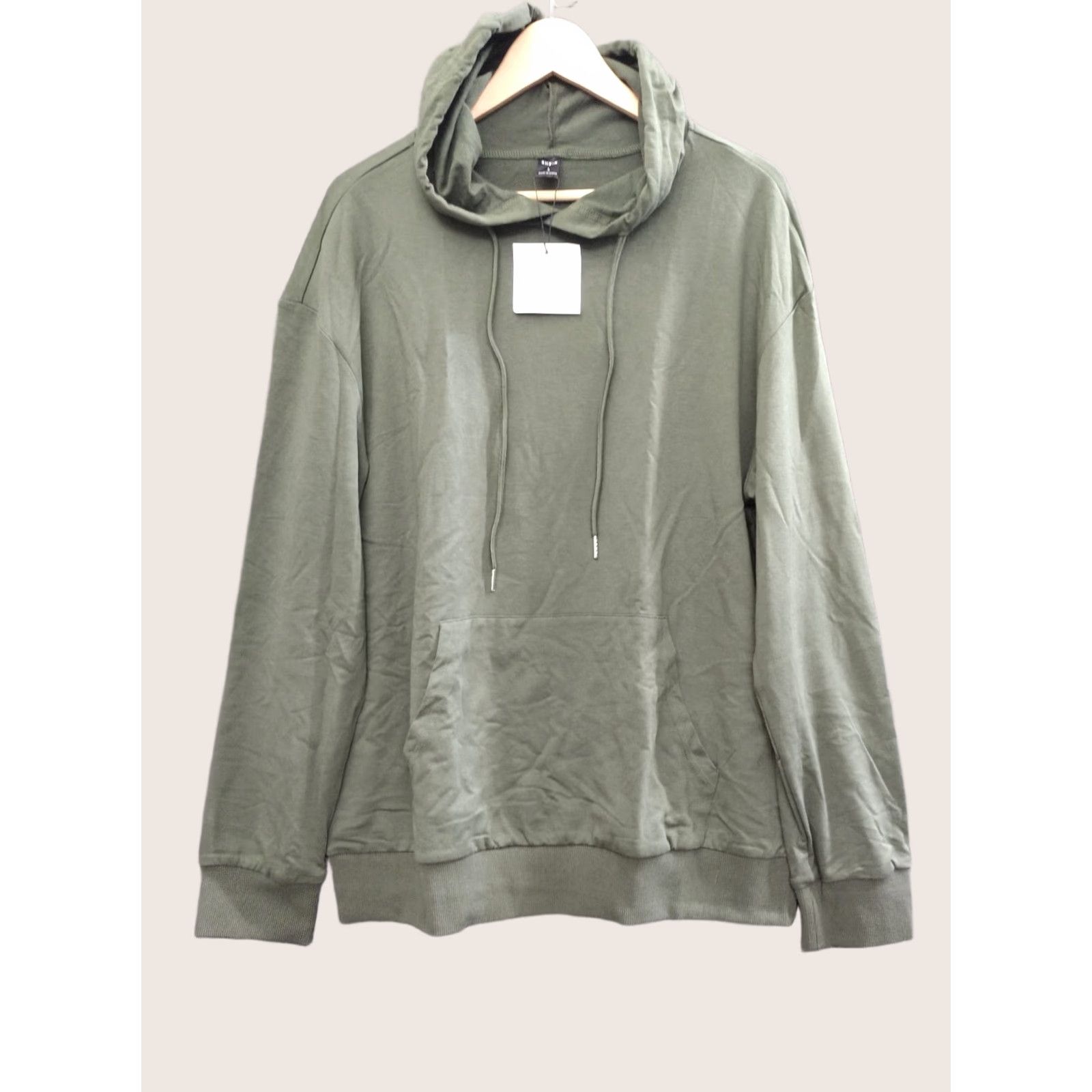 Shein SHEIN Hooded Kangaroo Pockets Sweatshirt Women's Green L Shirt Size L / US 10 / IT 46 - 1 Thumbnail