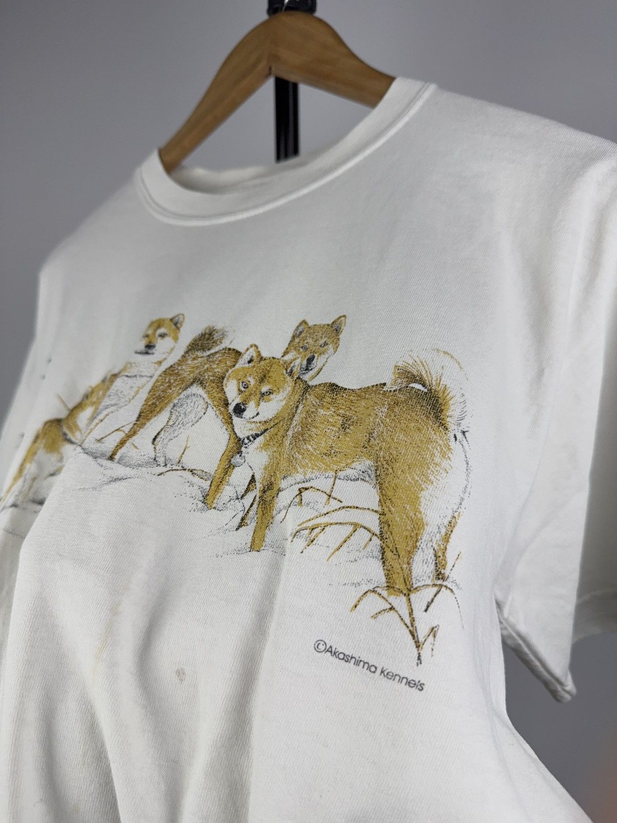 Vintage 00s Vintage Shiba Inu Dog Graphic Akashima Kennels T Shirt Size US M / EU 48-50 / 2 - 5 Thumbnail