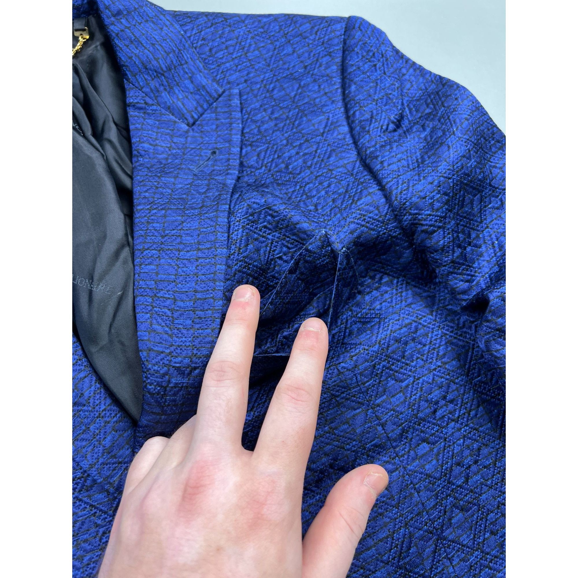 Billionaire Couture Billionaire Couture Silk Wool Patterned Blazer (Y0989) Size 48R - 6 Thumbnail