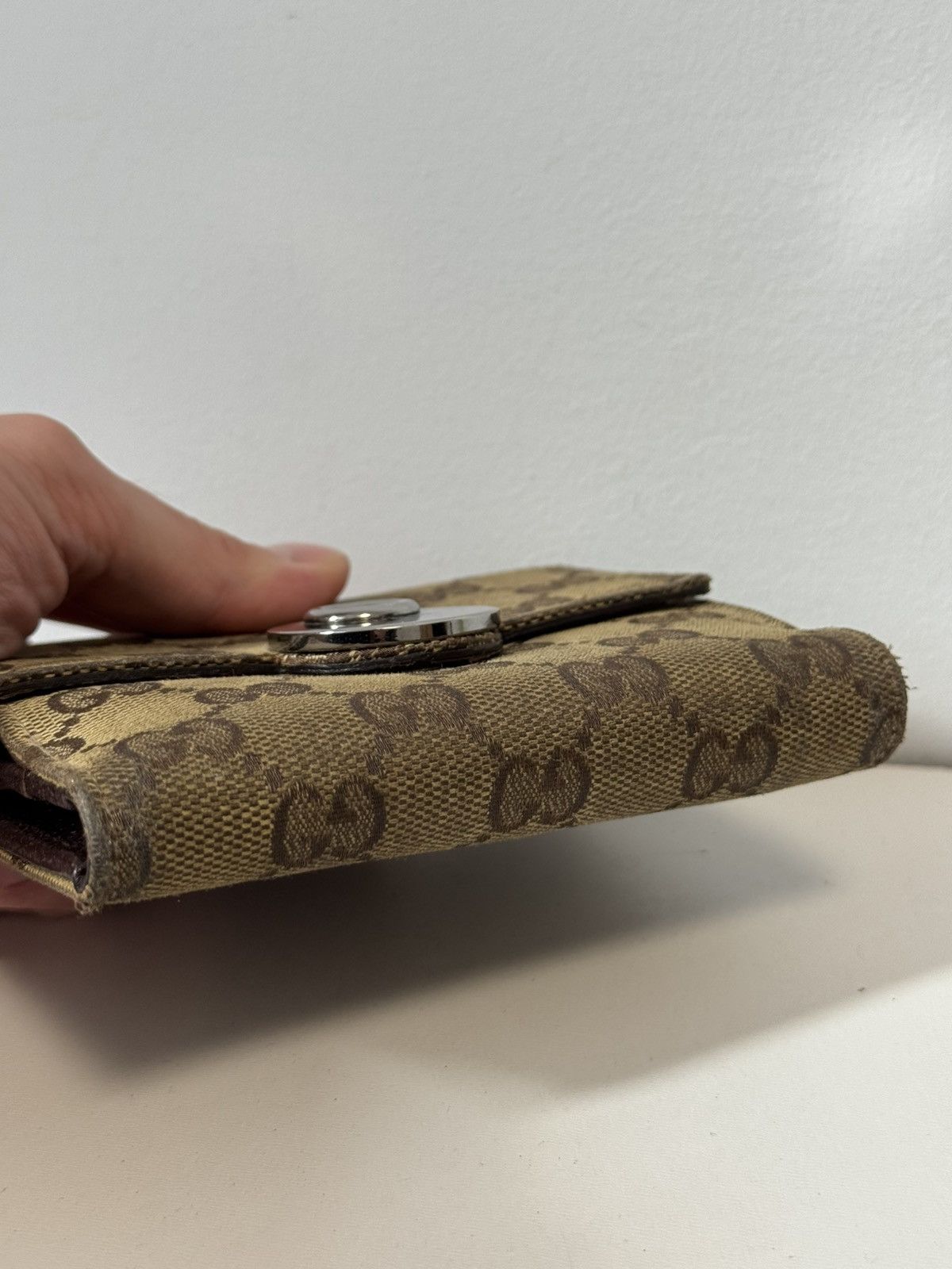 Gucci Authentic, Gucci Brown Mono Canvas Compact Bi-fold Size ONE SIZE - 8 Thumbnail