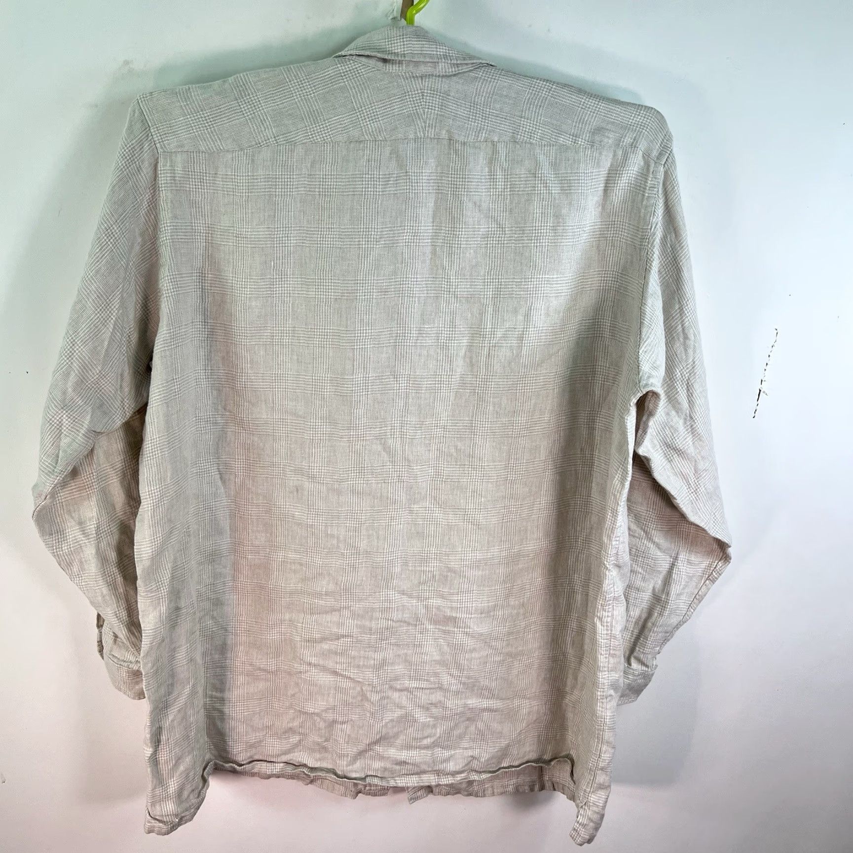 Proper Cloth VINTAGE Proper Cloth men's 100% linen check button-down shirt adult 4XL beige casual summer fall breathable lightweight Size US XXL / EU 58 / 5 - 6 Thumbnail