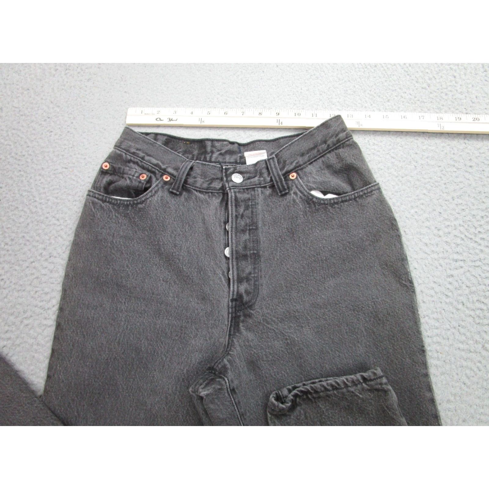 Levi's VINTAGE Levi's 544 Jeans Womens 11 Gray High Rise Tapered Denim Made in USA 90s Mens/Womens? Size 32" / US 10 / IT 46 - 3 Thumbnail