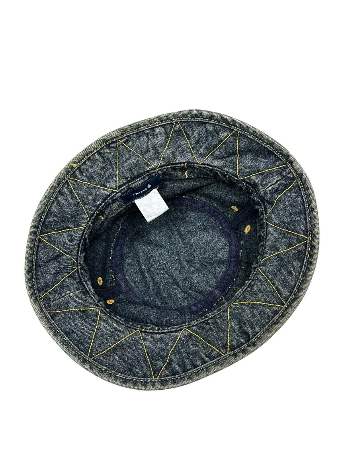 Hat Club Override Japan Distressed Denim Bucket Hat Kapital Vibes Size ONE SIZE - 8 Thumbnail