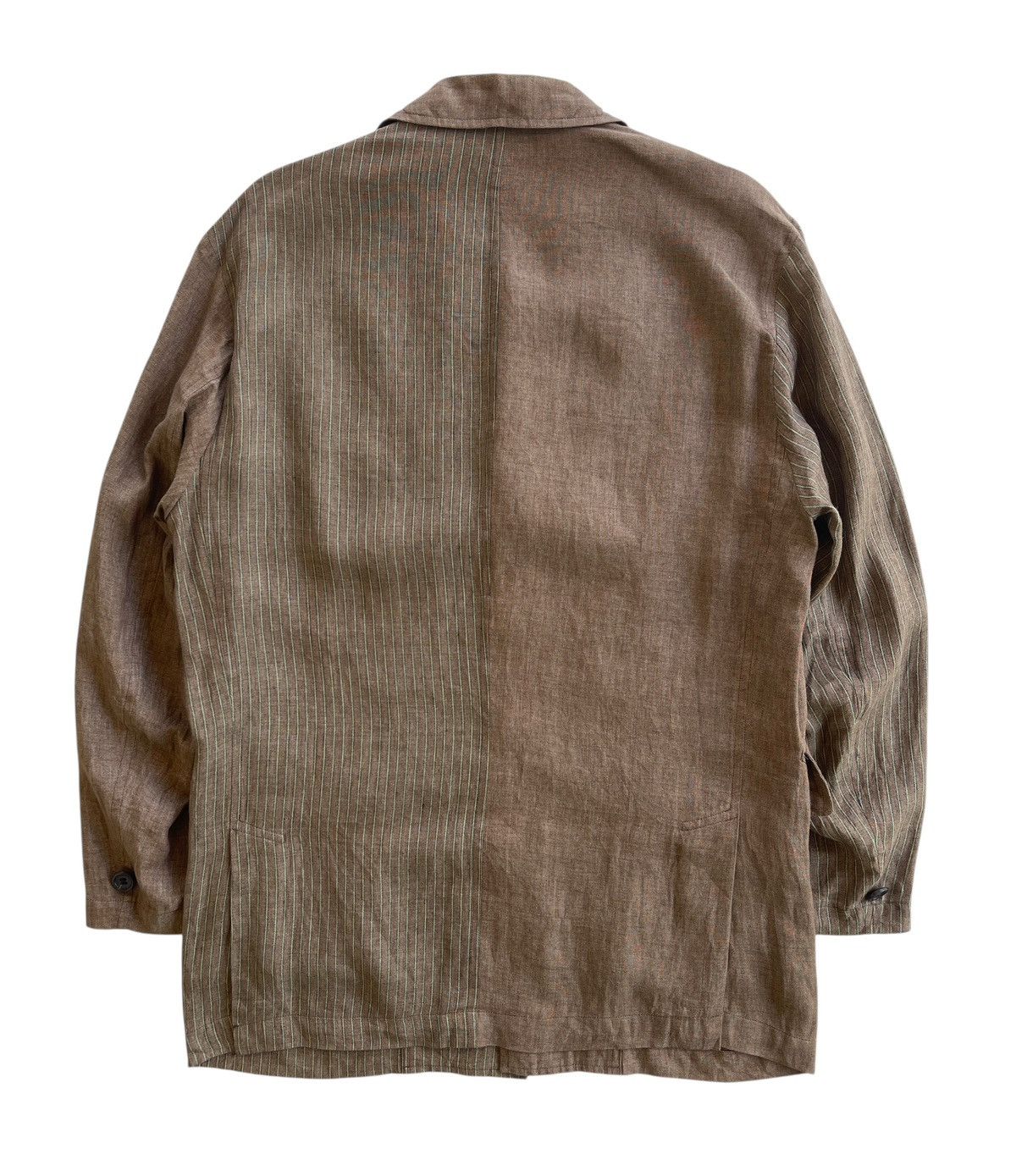 Christian Dior Monsieur Christian Dior Linen Hybrid Stripe Coat Size US M / EU 48-50 / 2 - 2 Thumbnail